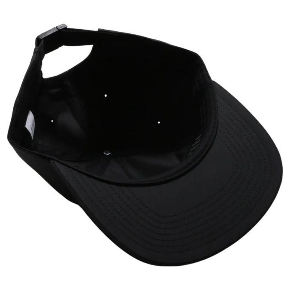 A pack of six unstructured 5 panel nylon hats in various colors, featuring a flat visor and high profile design.