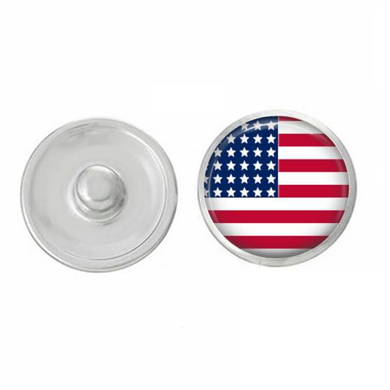 USA Snap Jewelry featuring red, white, and blue hand-pressed snaps, perfect for Fourth of July celebrations.