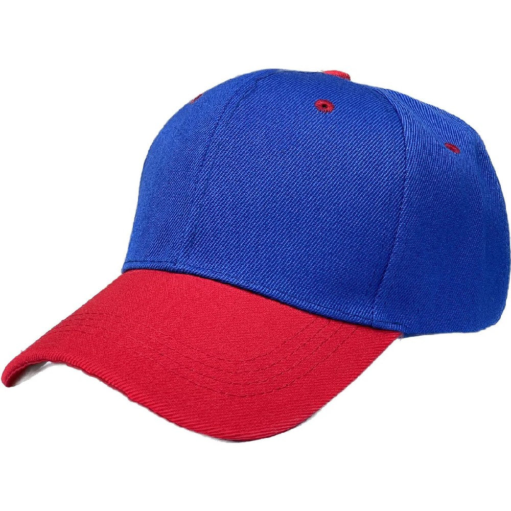 A pack of 6 VELCRO 2TONE baseball caps featuring a structured crown and adjustable Velcro closure, showcasing a stylish two-tone design.