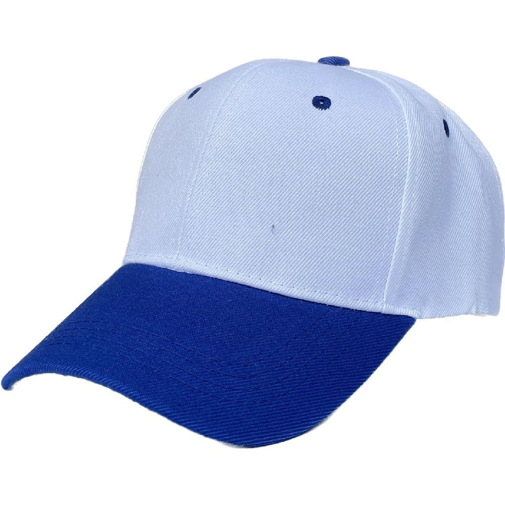 A pack of 6 VELCRO 2TONE baseball caps featuring a structured crown and adjustable Velcro closure, showcasing a stylish two-tone design.
