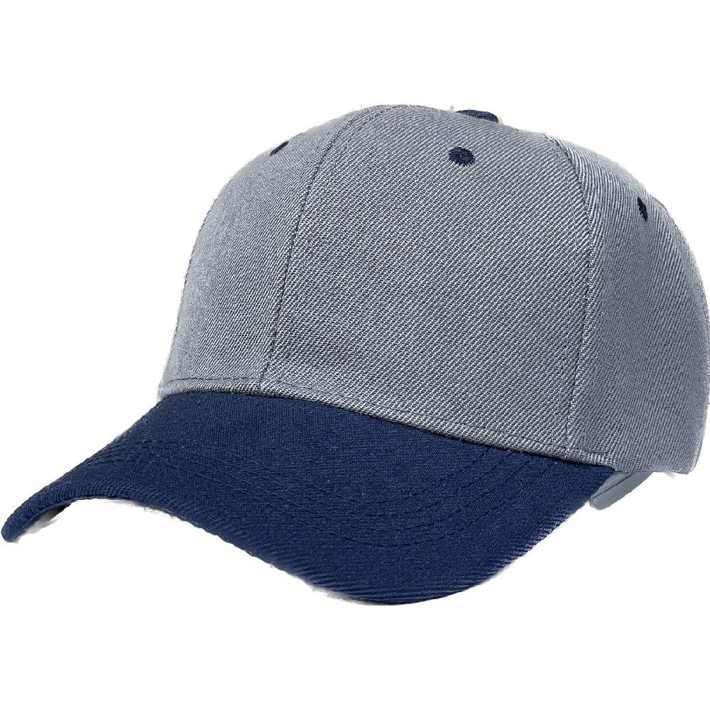 A pack of 6 VELCRO 2TONE baseball caps featuring a structured crown and adjustable Velcro closure, showcasing a stylish two-tone design.