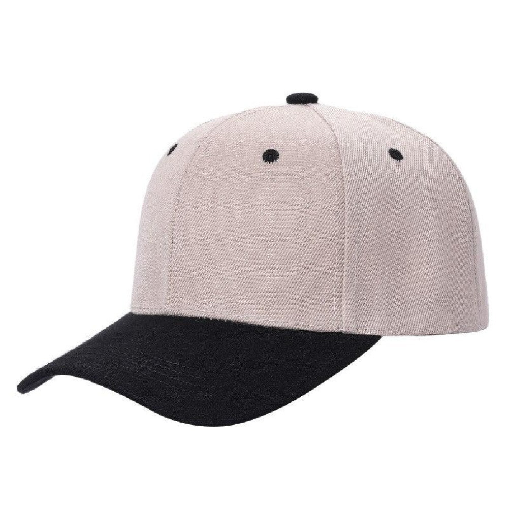 A pack of 6 VELCRO 2TONE baseball caps featuring a structured crown and adjustable Velcro closure, showcasing a stylish two-tone design.
