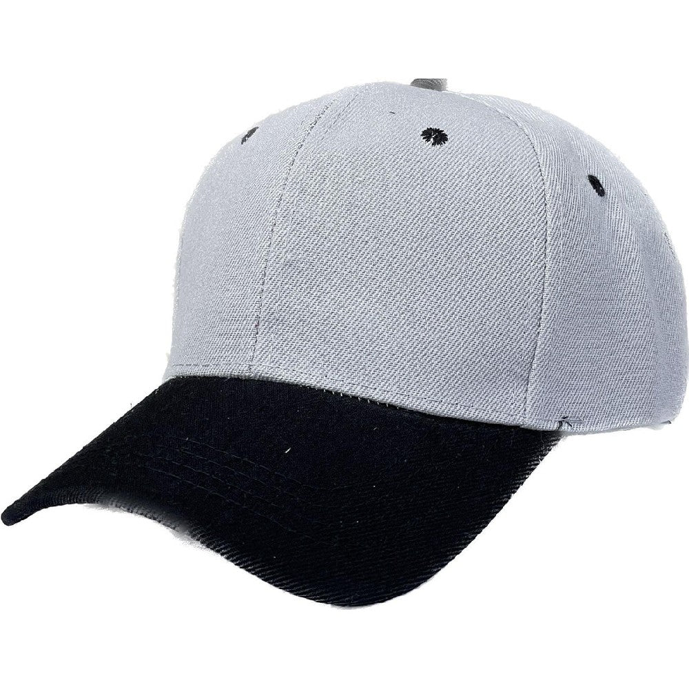 A pack of 6 VELCRO 2TONE baseball caps featuring a structured crown and adjustable Velcro closure, showcasing a stylish two-tone design.