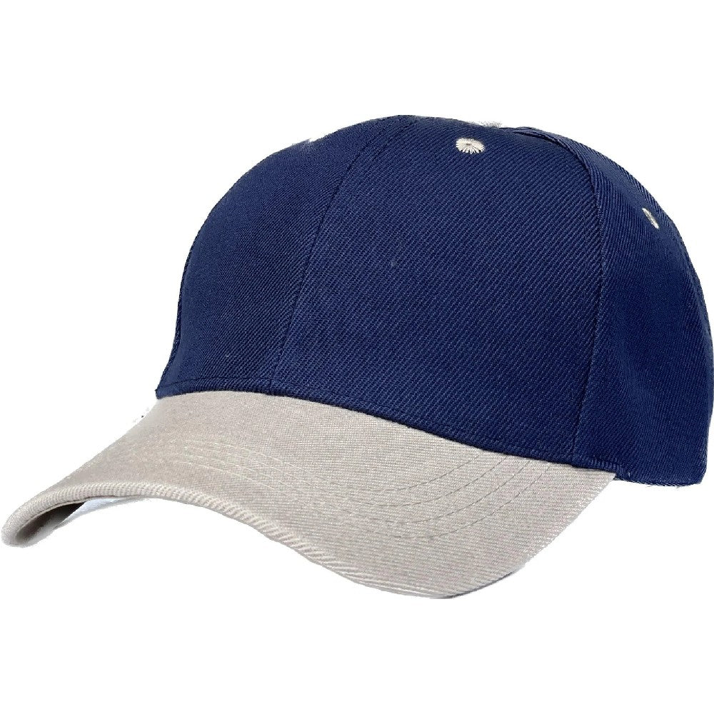 A pack of 6 VELCRO 2TONE baseball caps featuring a structured crown and adjustable Velcro closure, showcasing a stylish two-tone design.