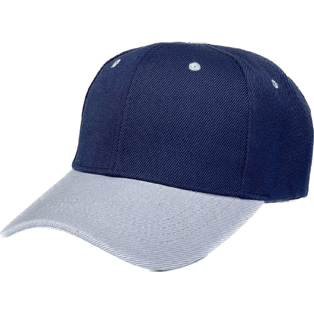A pack of 6 VELCRO 2TONE baseball caps featuring a structured crown and adjustable Velcro closure, showcasing a stylish two-tone design.