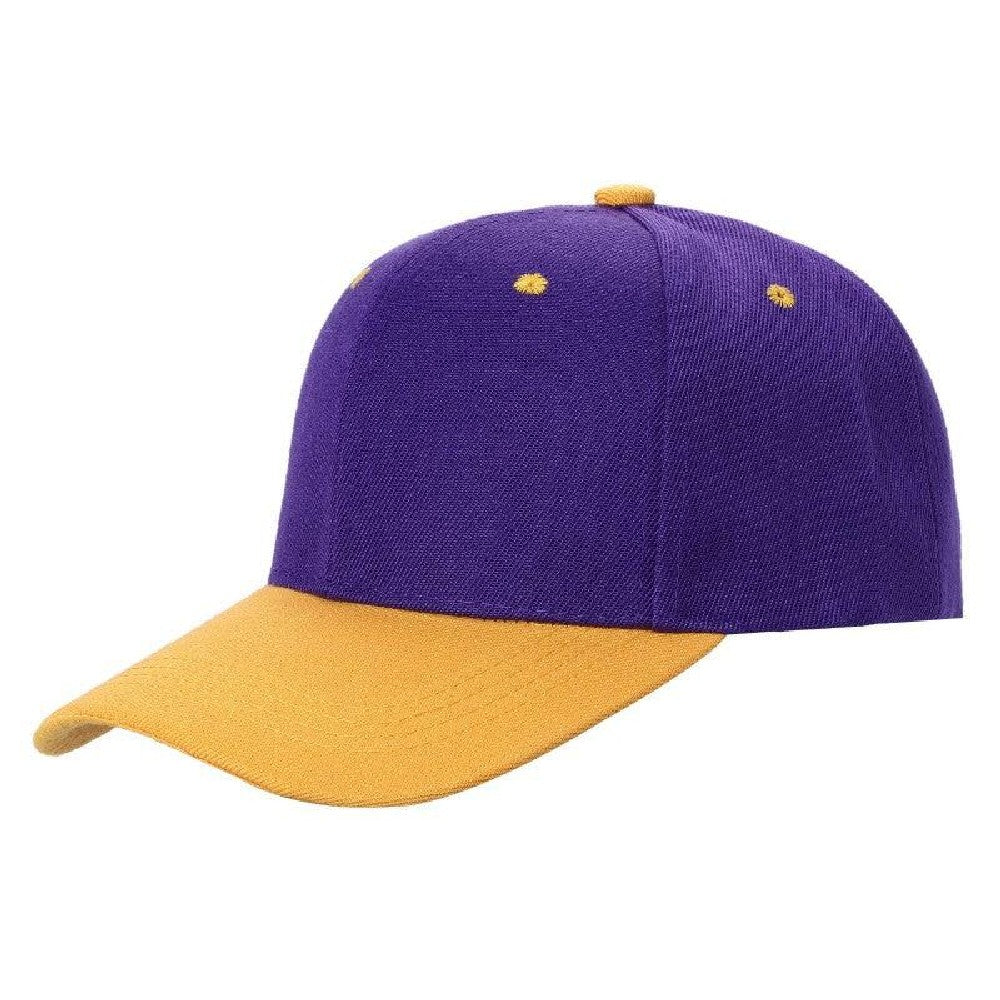 A pack of 6 VELCRO 2TONE baseball caps featuring a structured crown and adjustable Velcro closure, showcasing a stylish two-tone design.