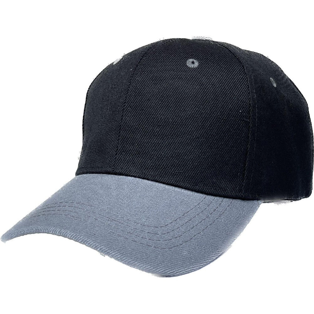 A pack of 6 VELCRO 2TONE baseball caps featuring a structured crown and adjustable Velcro closure, showcasing a stylish two-tone design.