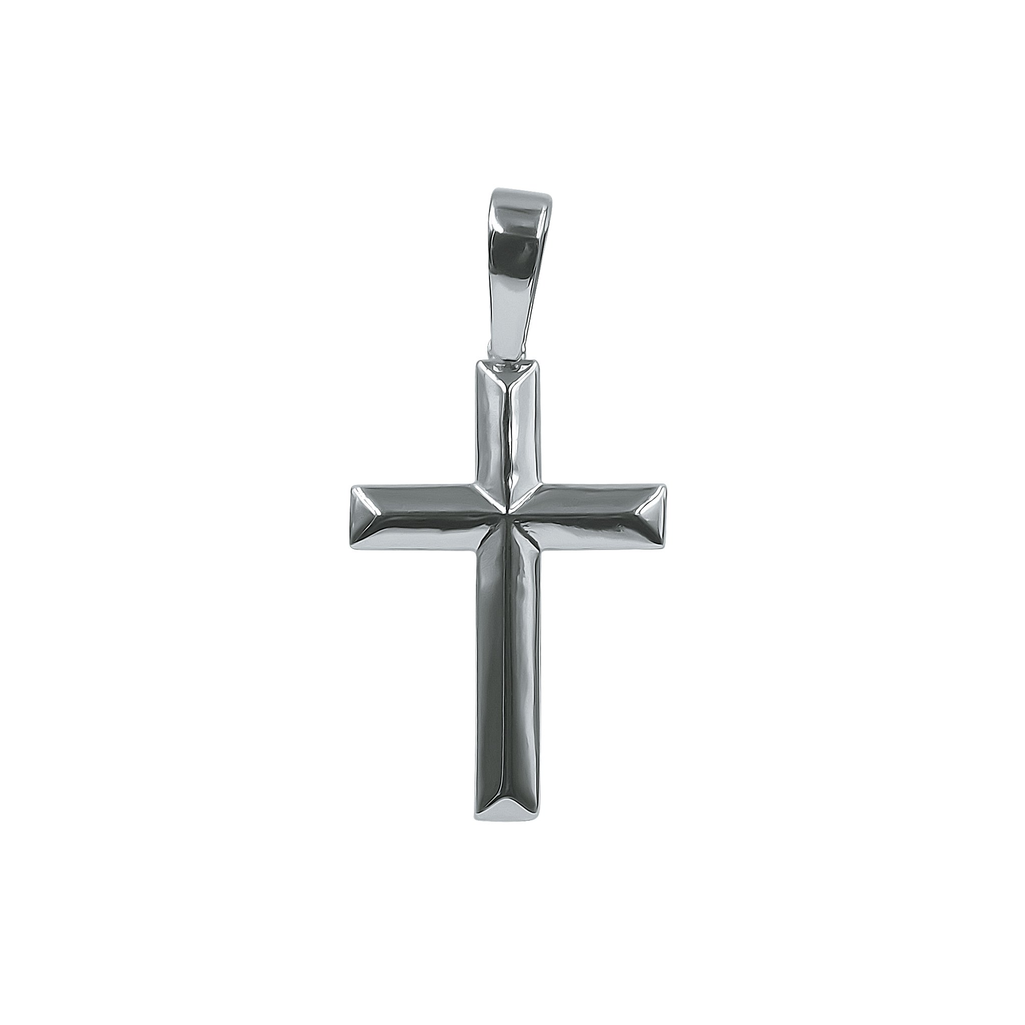Venerate Silver Pendant featuring a rustic cross design with cubic zircon stones, crafted from brass copper metal.