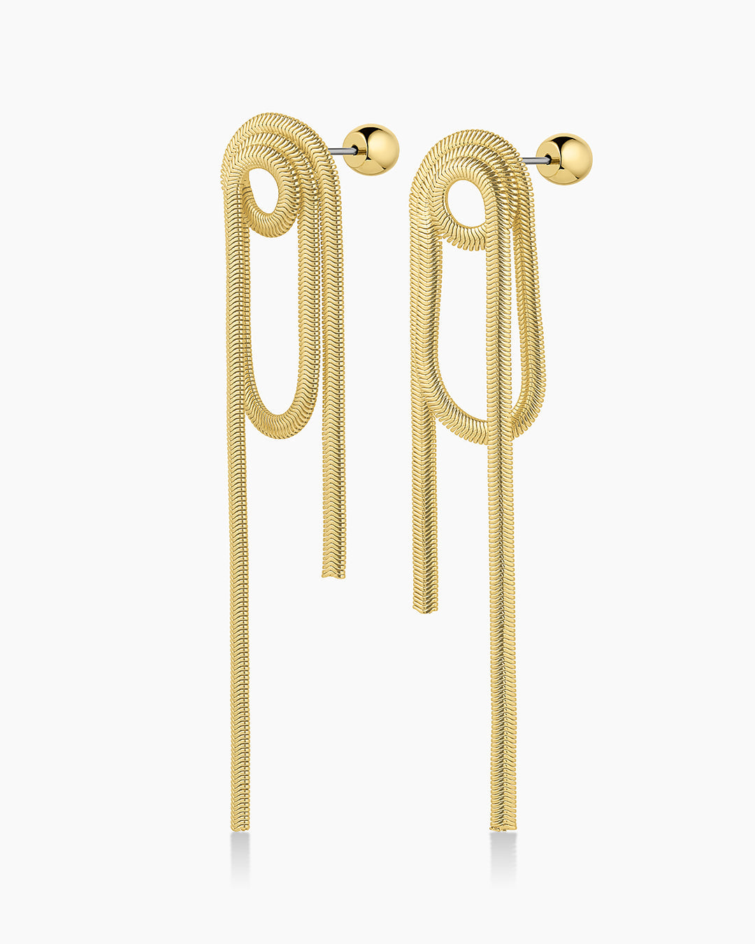 Elegant Venice Loop Earrings handcrafted from fine metals with a unique looping design.