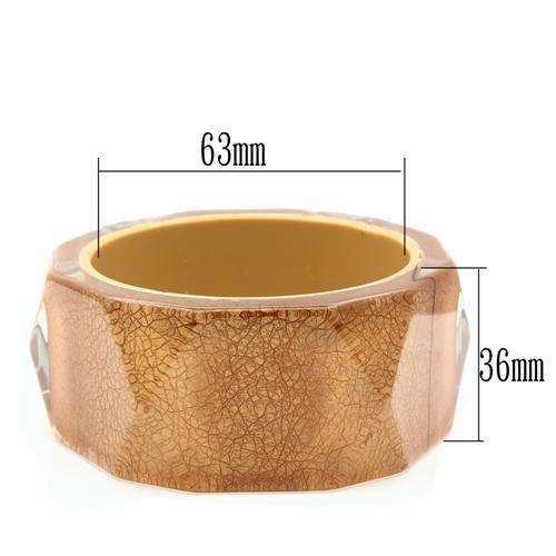 VL027 Resin Bangle featuring a brown synthetic stone, elegantly designed for stylish wear.