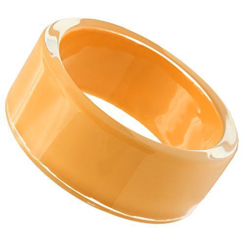 VL043 Resin Bangle featuring a vibrant orange synthetic stone, showcasing a stylish and modern design.