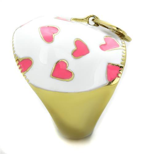 Women Stainless Steel Epoxy Rings TK1622 featuring multi-color epoxy finish and IP gold plating.