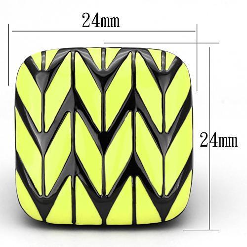 Yellow and black chevron pattern tile.