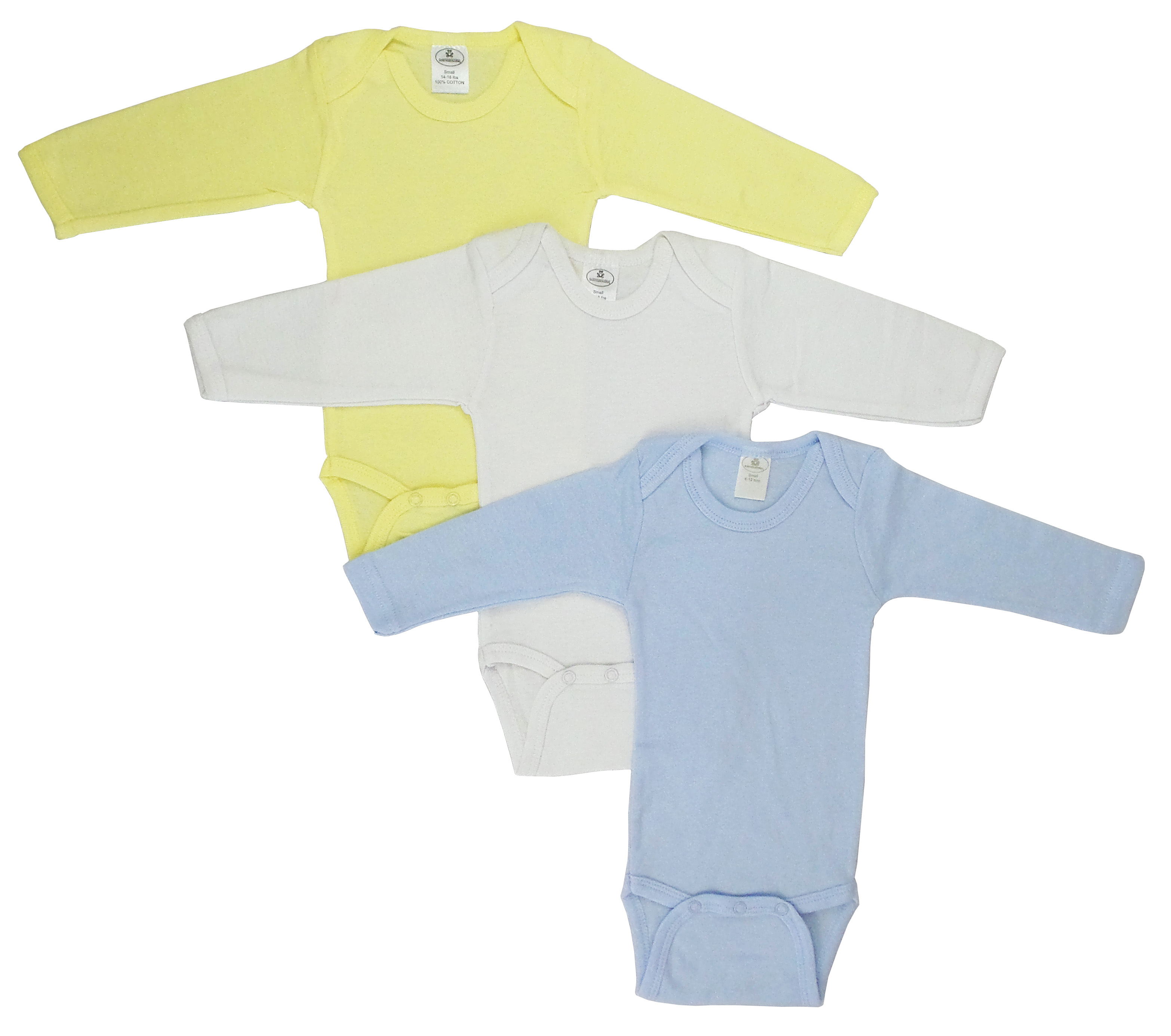 Boys' pastel long sleeve onezie in soft cotton fabric, featuring expandable neckline and snap closure, perfect for spring and Easter outfits.