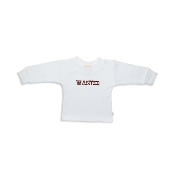 Chuckwagon Gang Infant Toddler Boy Wanted Long Sleeve Tee featuring a playful graphic design.