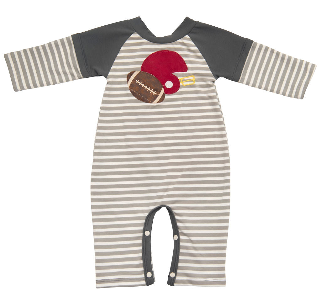 A stylish Game On Romper in a vibrant color, showcasing its trendy design and comfortable fit, perfect for summer outings.