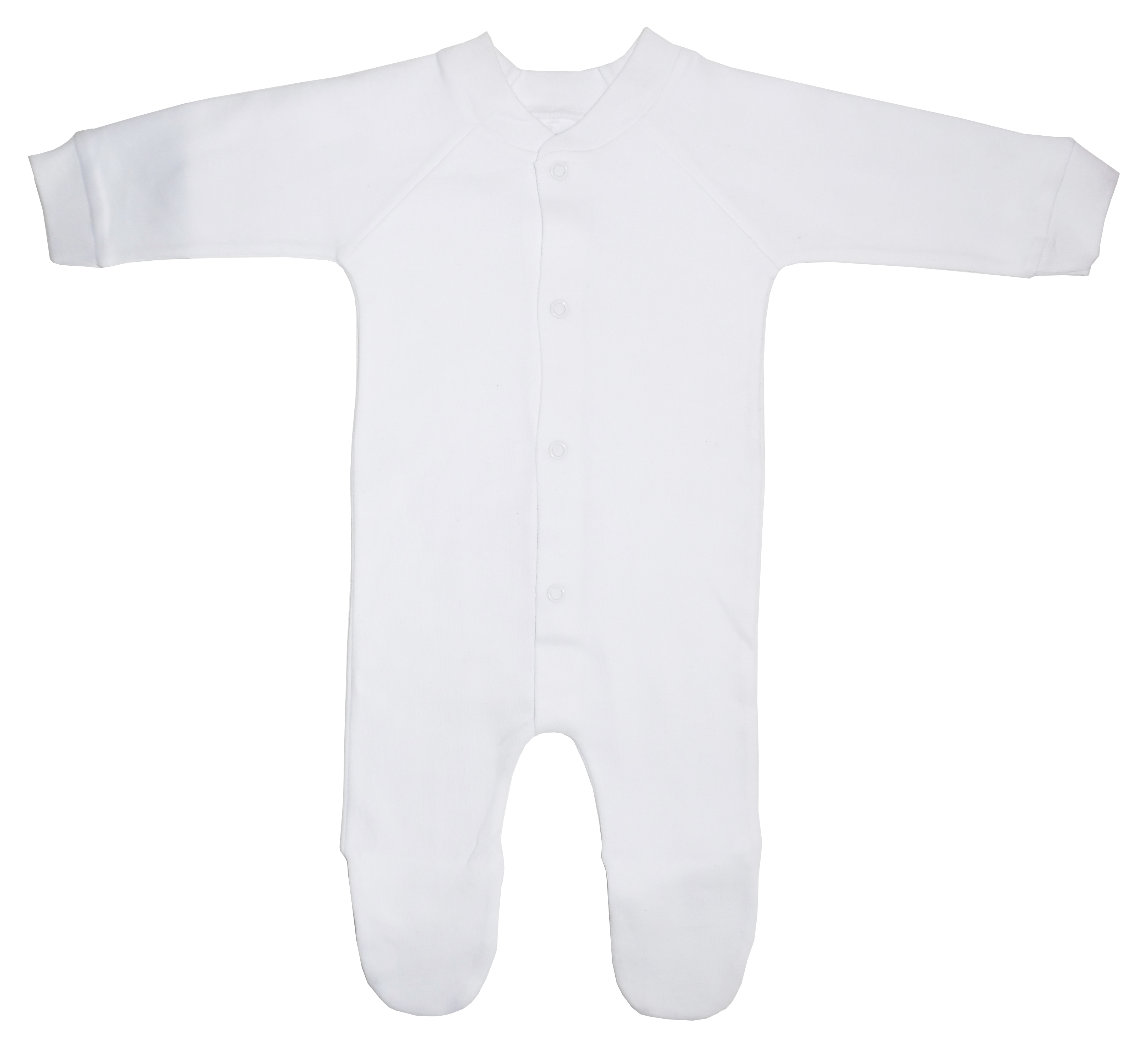 Interlock White Closed-toe Sleep & Play for babies, featuring a soft cotton blend and cozy design, perfect for nighttime comfort.