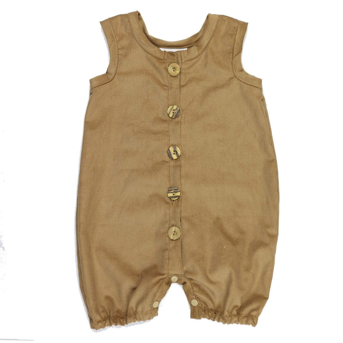 Little Lamb Infant Boys Romper featuring a cute lamb design, soft fabric, and easy snap closures, perfect for infants.