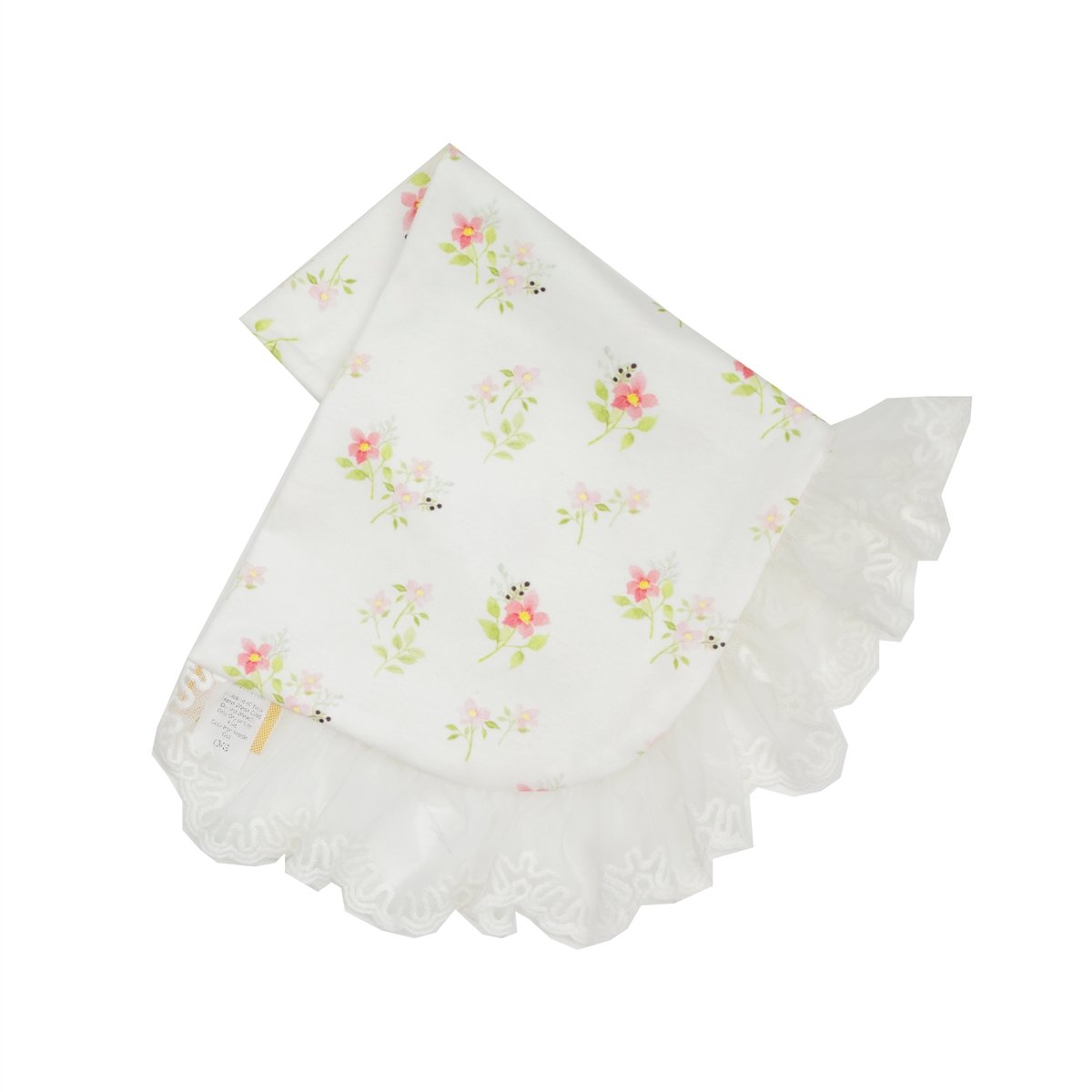 A soft and stylish Tiny Petals Receiving Blanket featuring a floral design, perfect for wrapping newborns.