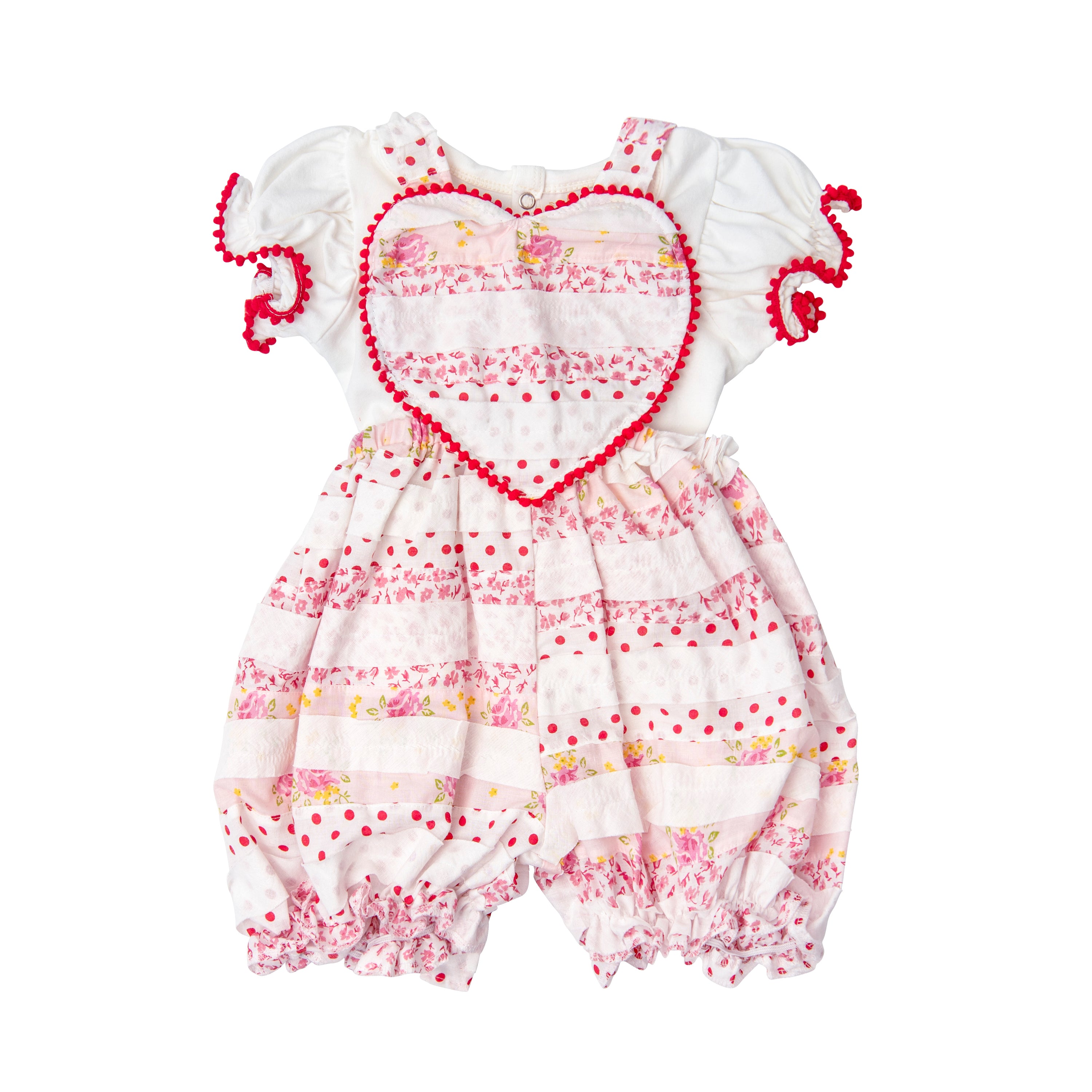 Valentine's Sweetheart Bubble featuring a heart applique and pink tutu, perfect for little girls celebrating Valentine's Day.