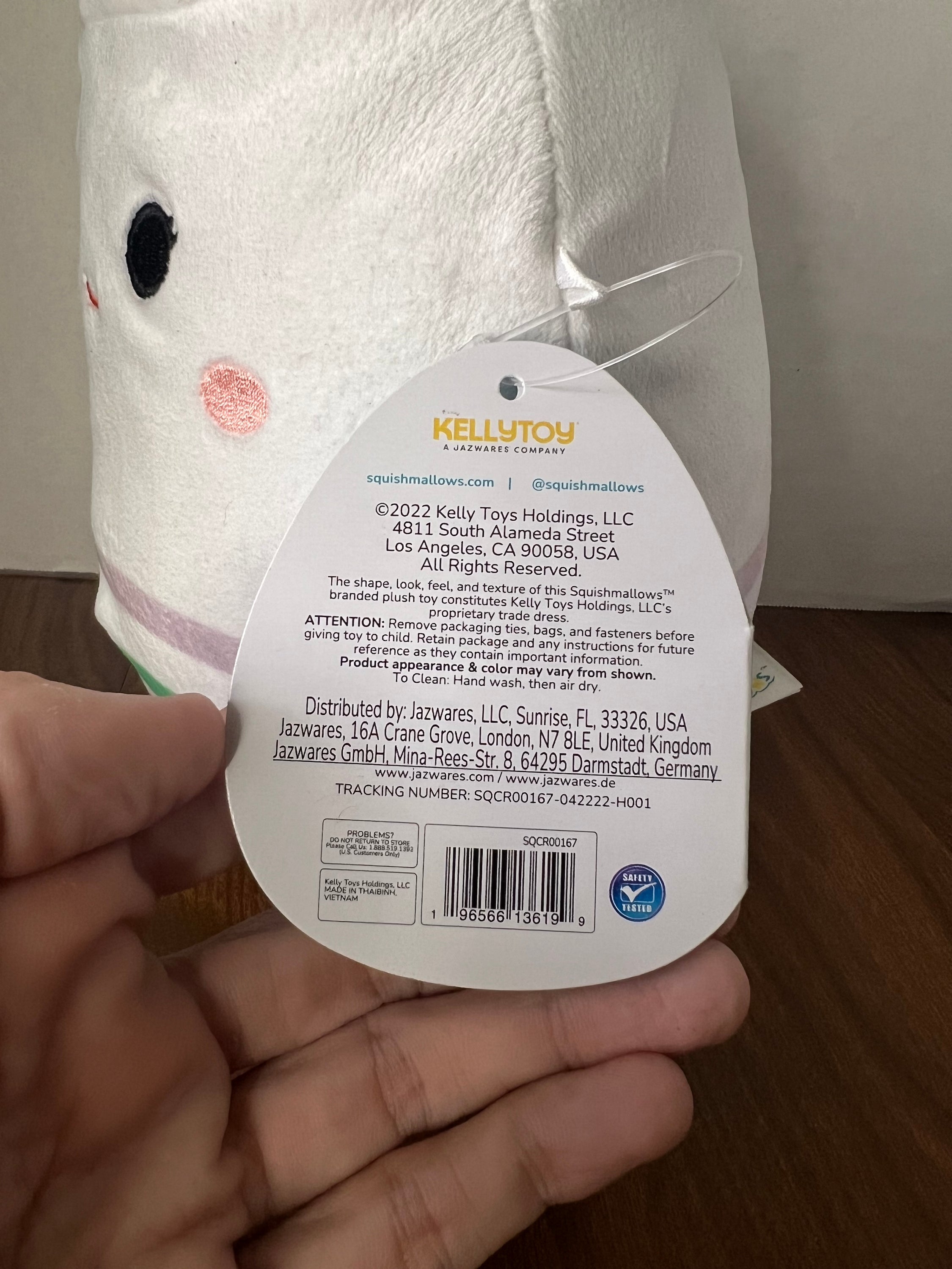 Squishmallows 7.5" Lupi The Cereal Bowl plush toy, featuring a soft white design perfect for cuddling.