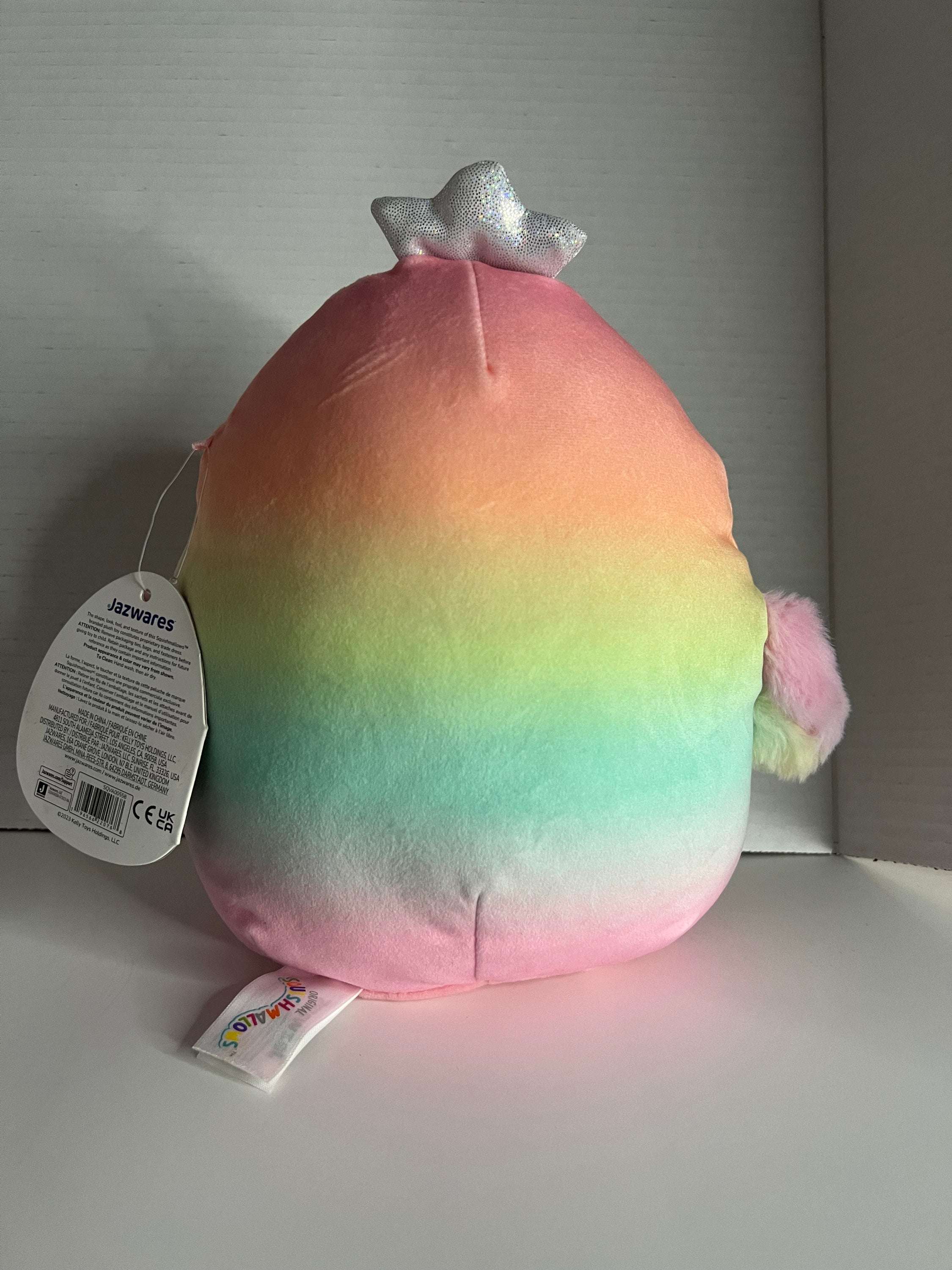 8-inch Louisa the Penguin Squishmallow with multicolor design, perfect for Valentine's Day gifting.