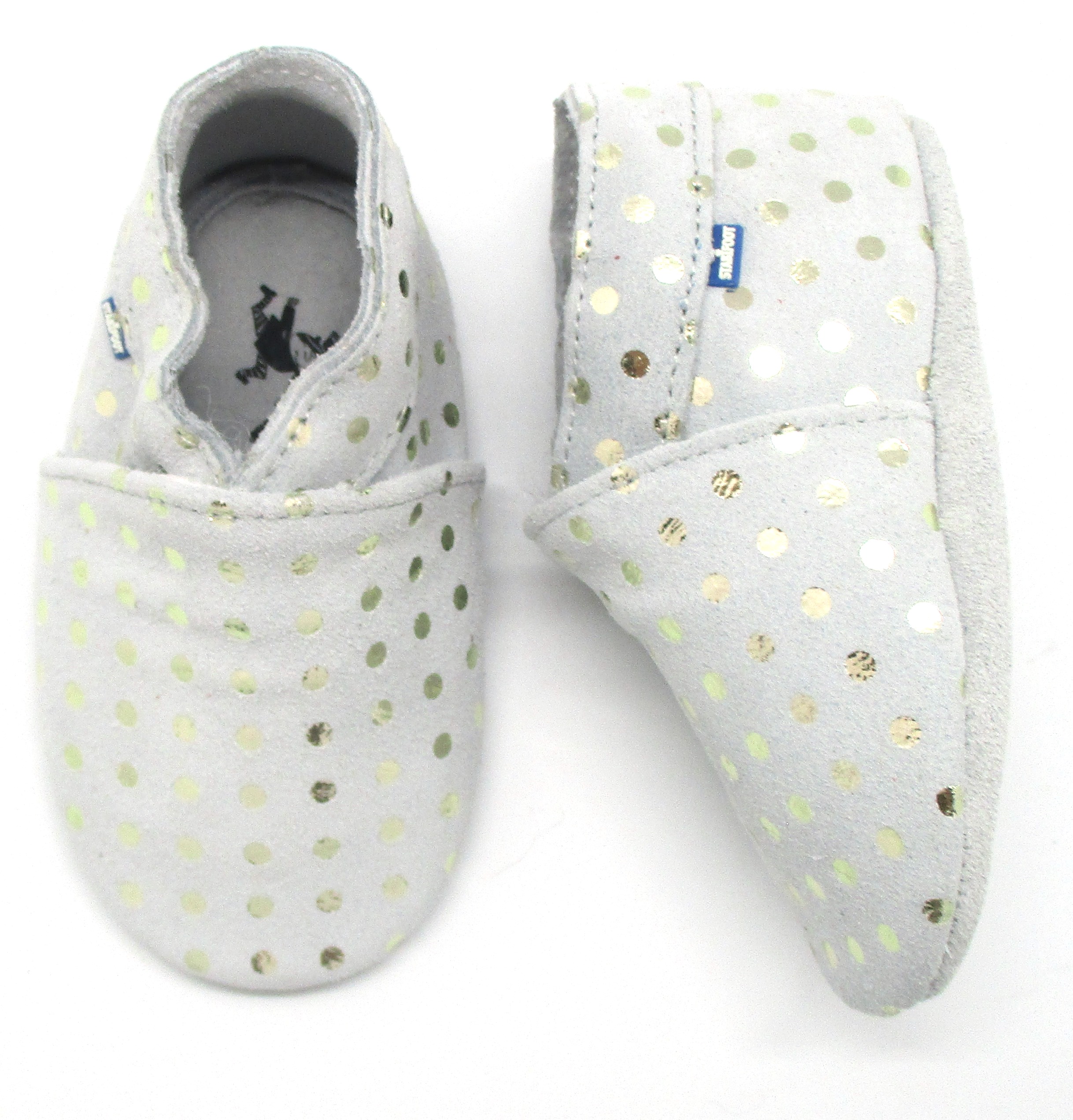 BABYSOFT 3002 GREY baby shoes featuring a soft, breathable design with an anti-slip sole, perfect for infants learning to walk.