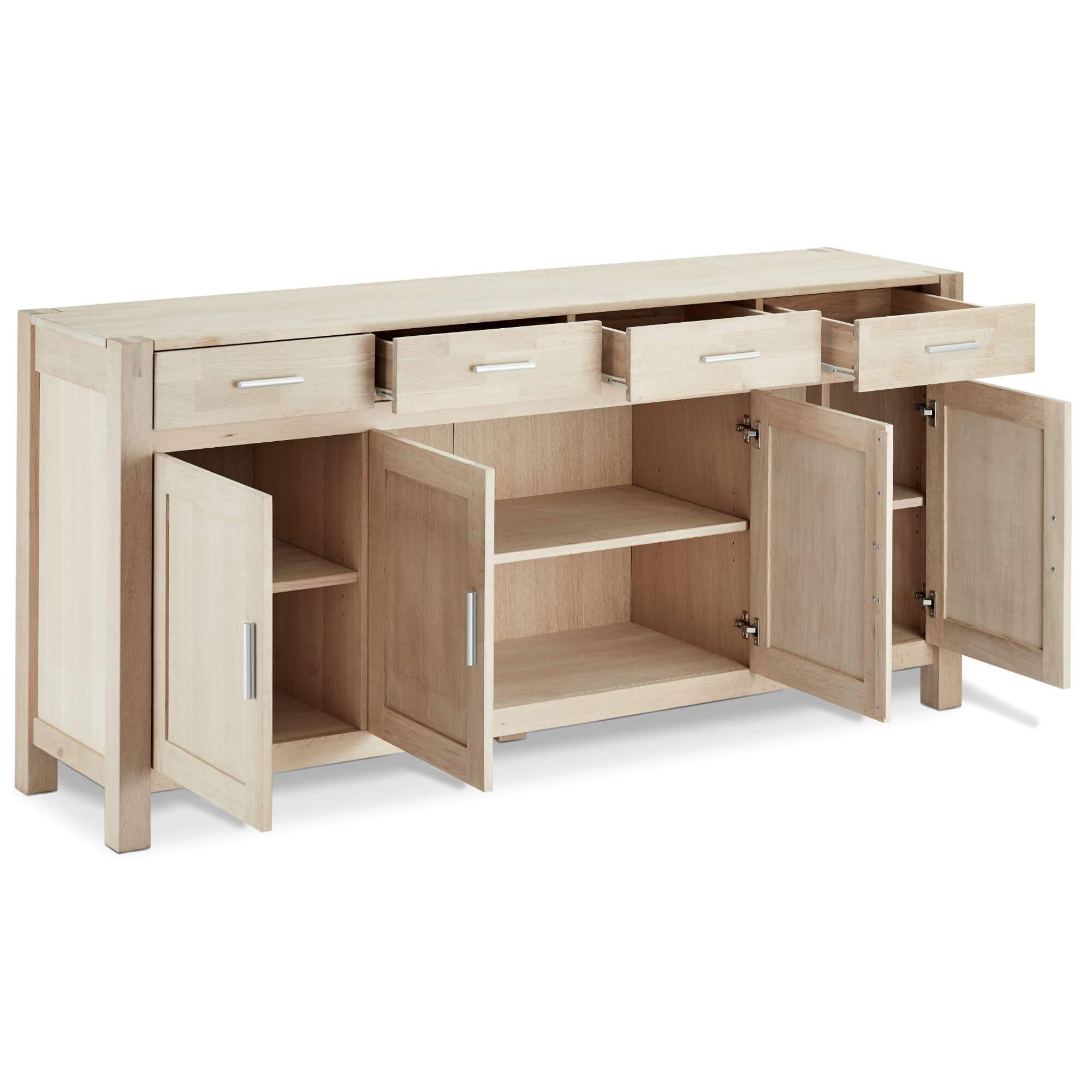 Texas Solid Oak 4-Door Sideboard showcasing its elegant design and natural wood finish.