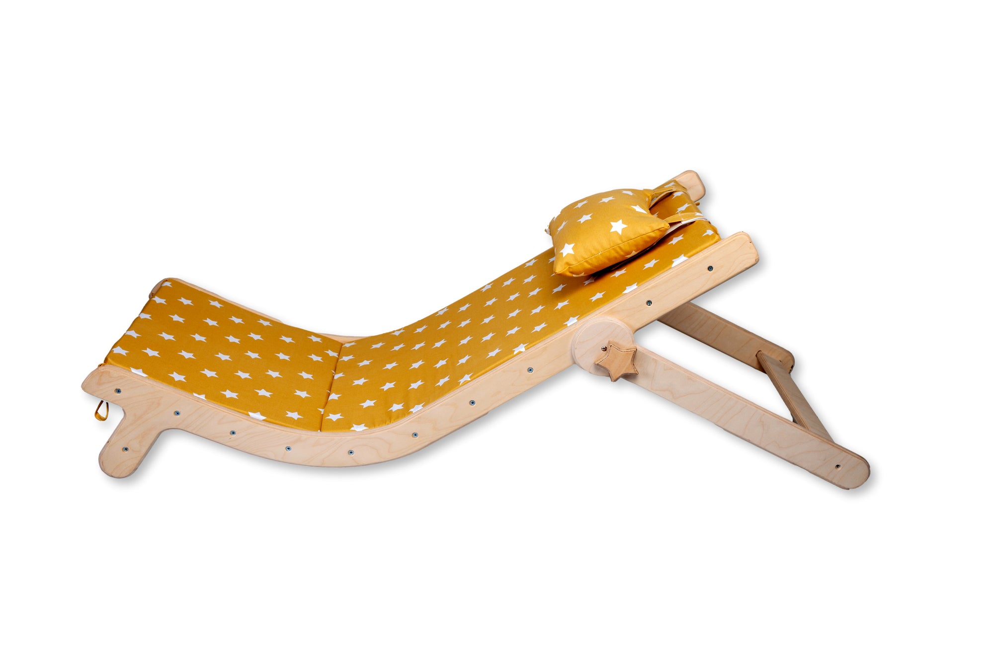 Adjustable lounge chair for kids with a comfy removable pad, designed for comfort and style.