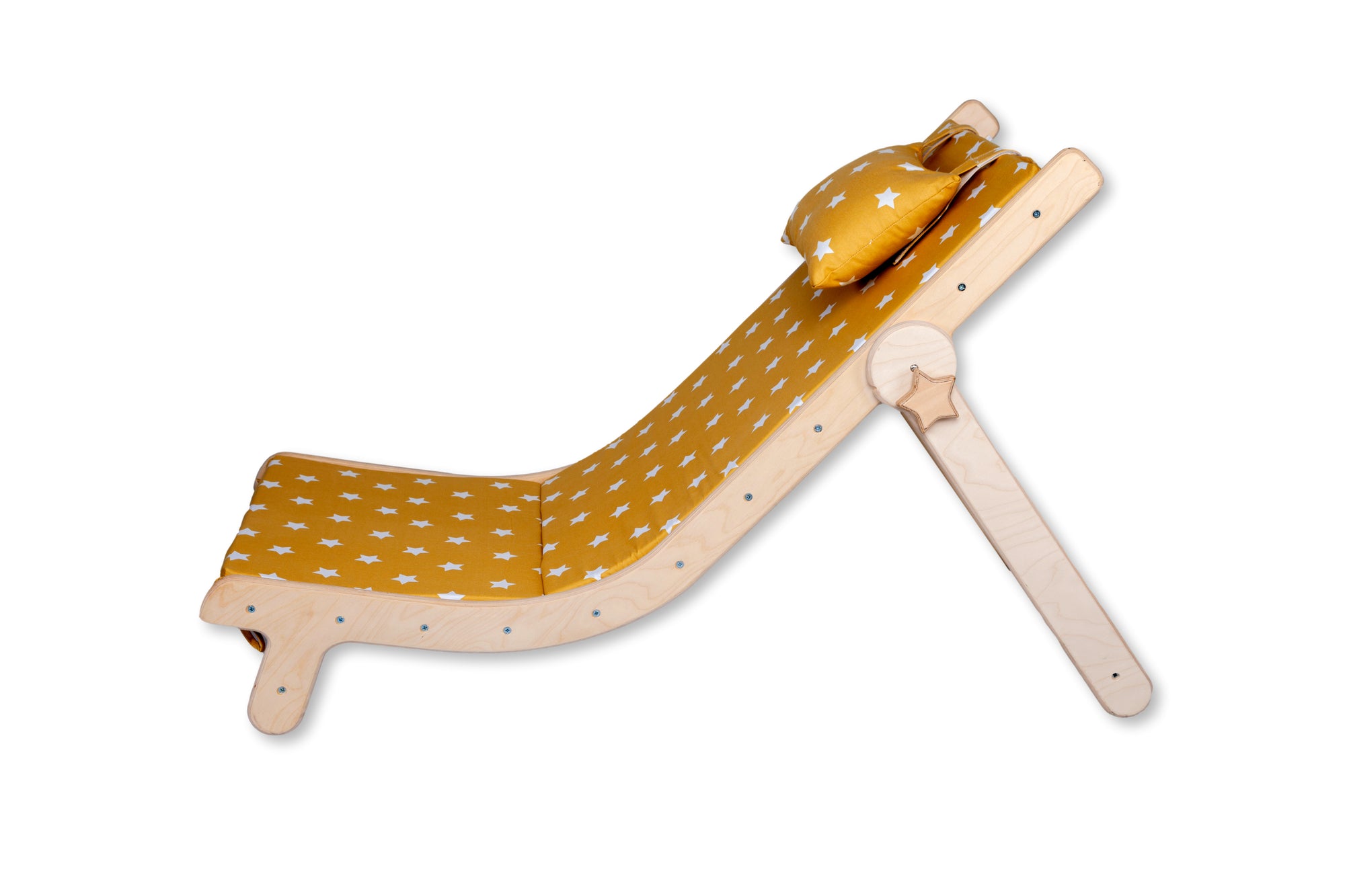 Adjustable lounge chair for kids with a comfy removable pad, designed for comfort and style.