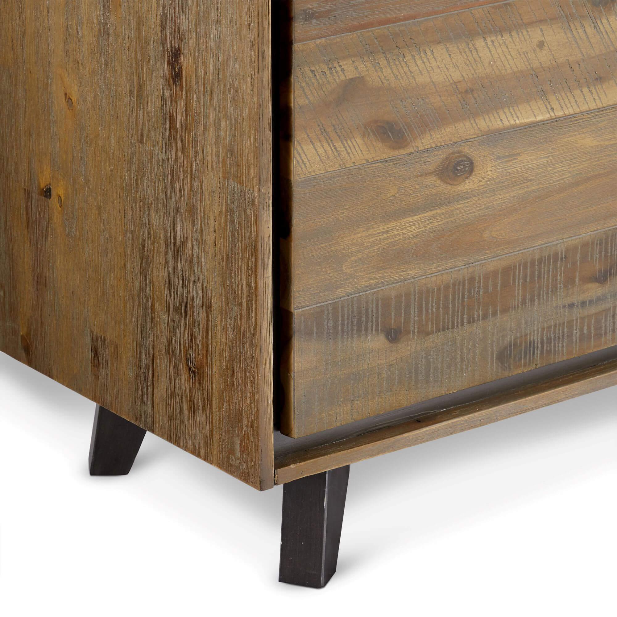 Highboard Malaga made of solid acacia wood, featuring elegant design and functional storage compartments.