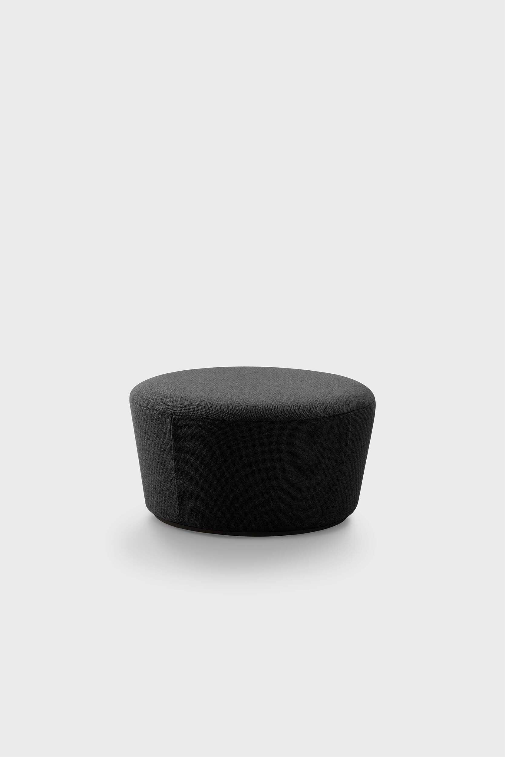 Naïve Pouf featuring a cupcake silhouette in soft velour, perfect for stylish seating in any room.