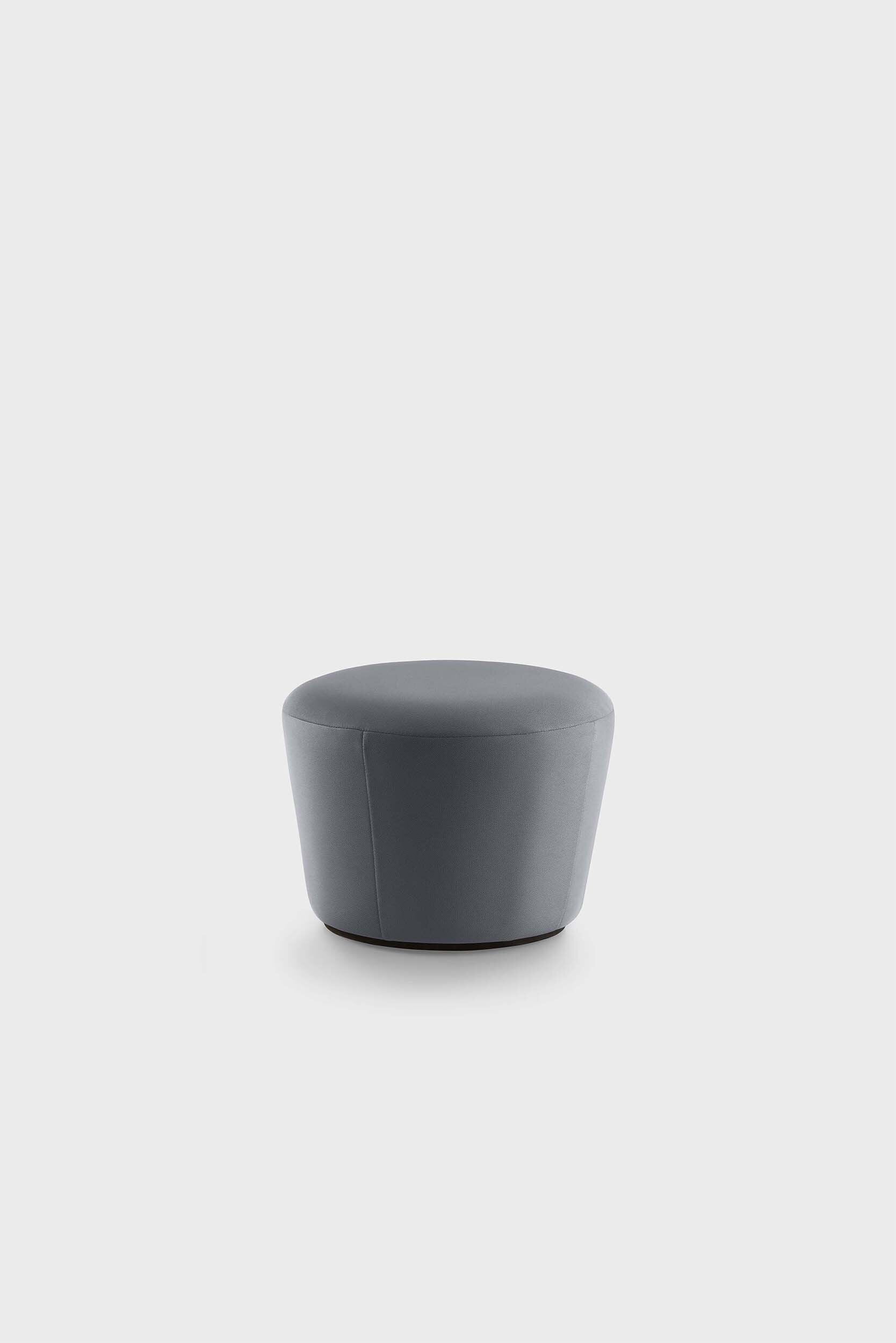 Naïve Pouf featuring a cupcake silhouette in soft velour, perfect for stylish seating in any room.