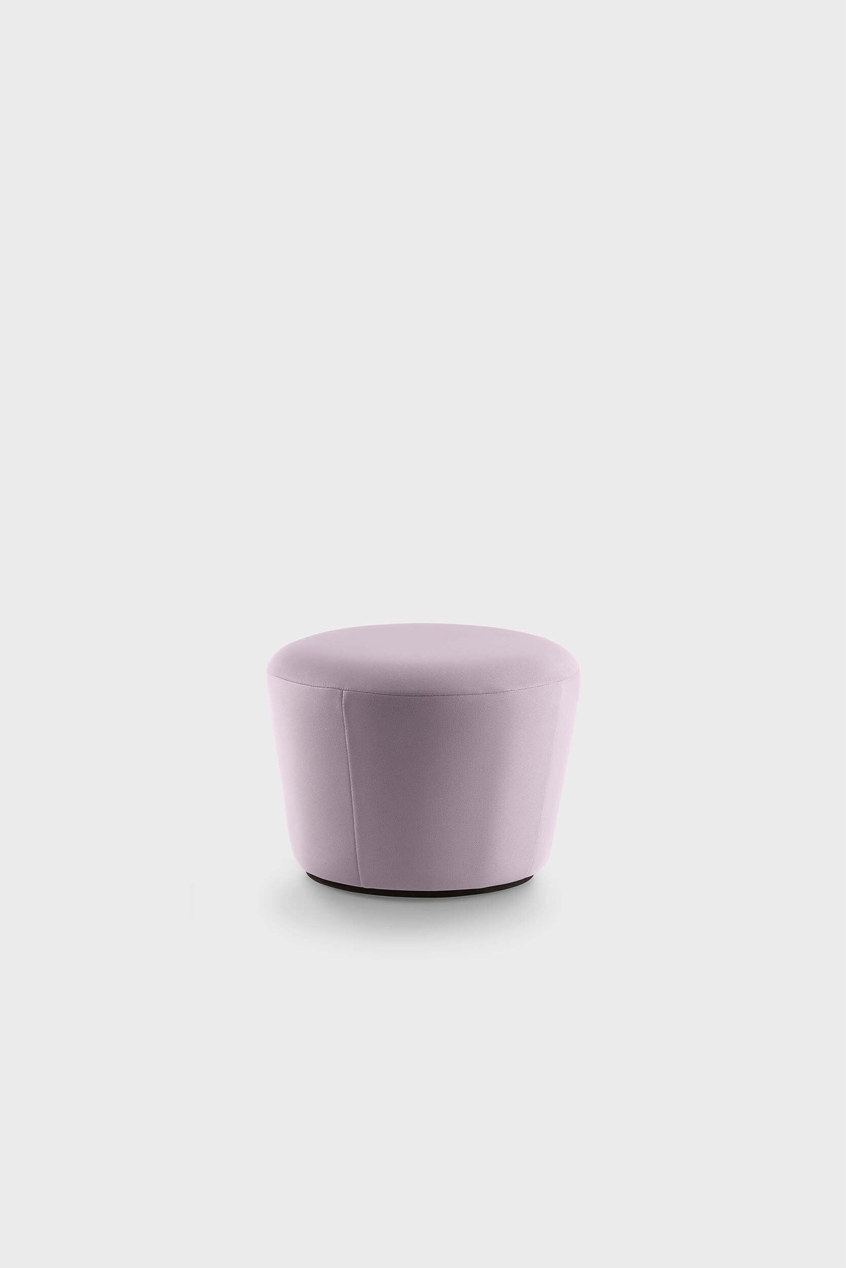 Naïve Pouf featuring a cupcake silhouette in soft velour, perfect for stylish seating in any room.