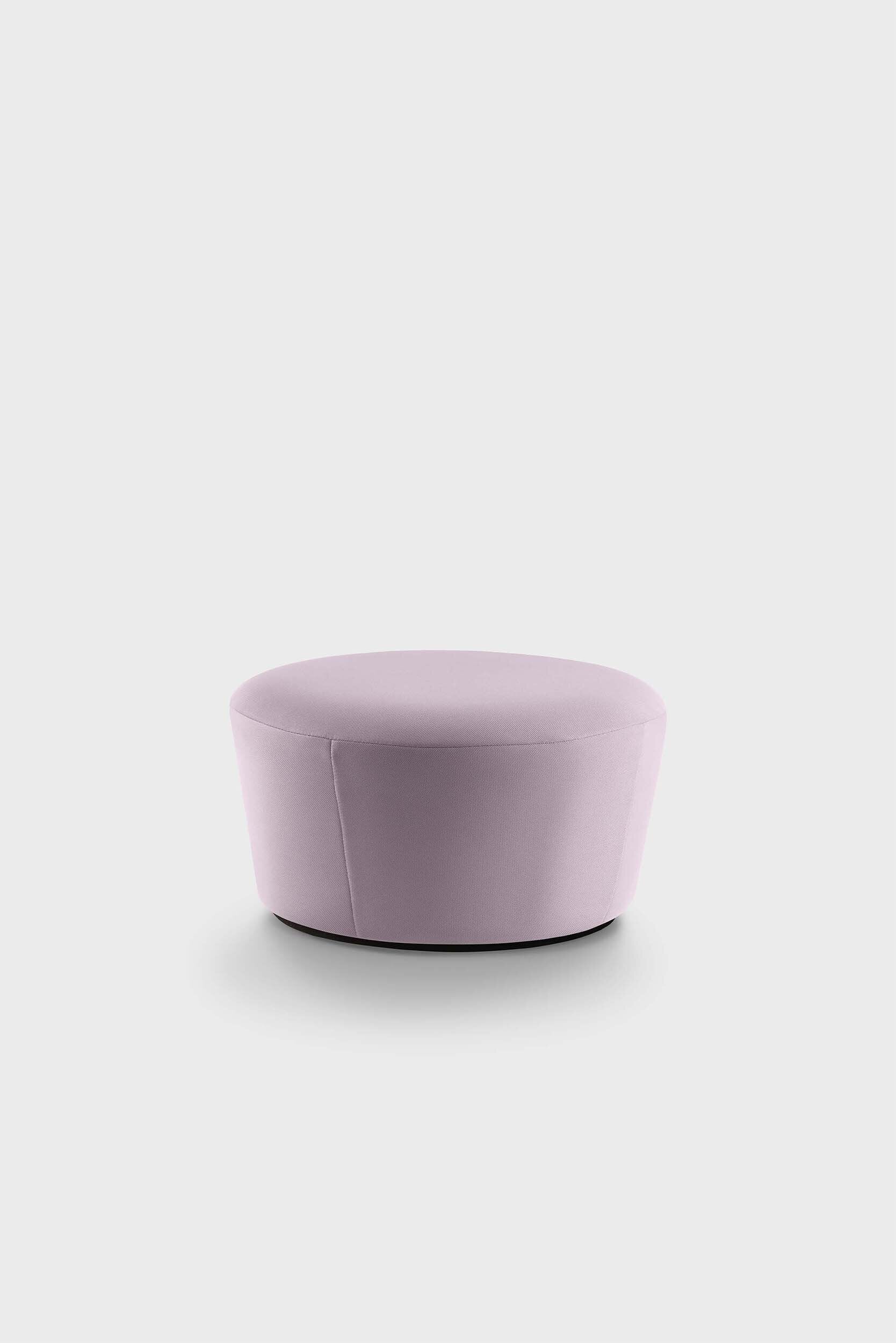 Naïve Pouf featuring a cupcake silhouette in soft velour, perfect for stylish seating in any room.