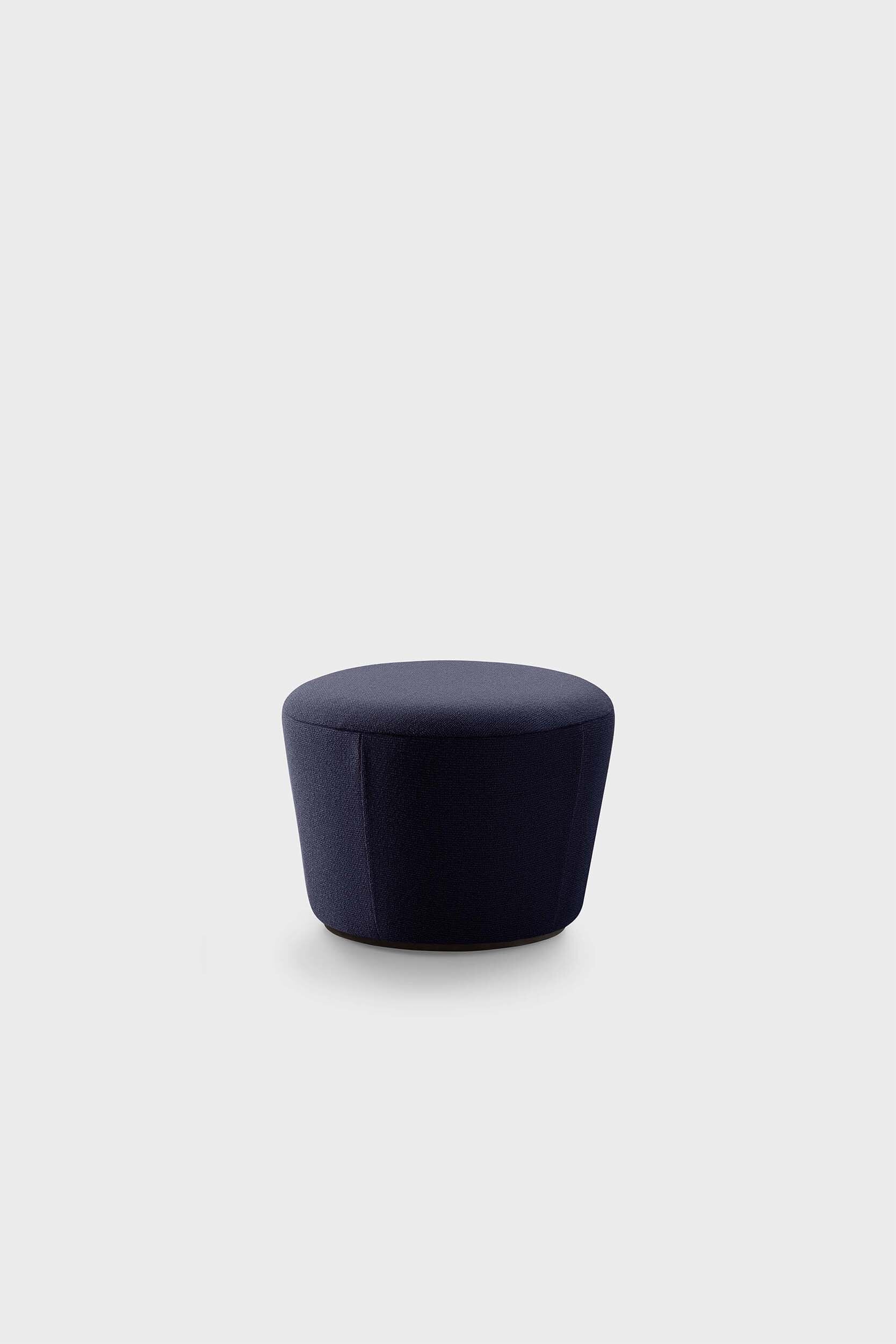 Naïve Pouf featuring a cupcake silhouette in soft velour, perfect for stylish seating in any room.