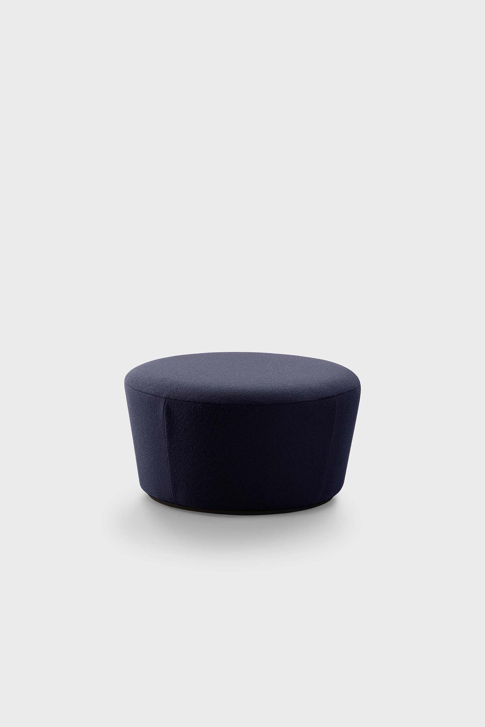 Naïve Pouf featuring a cupcake silhouette in soft velour, perfect for stylish seating in any room.