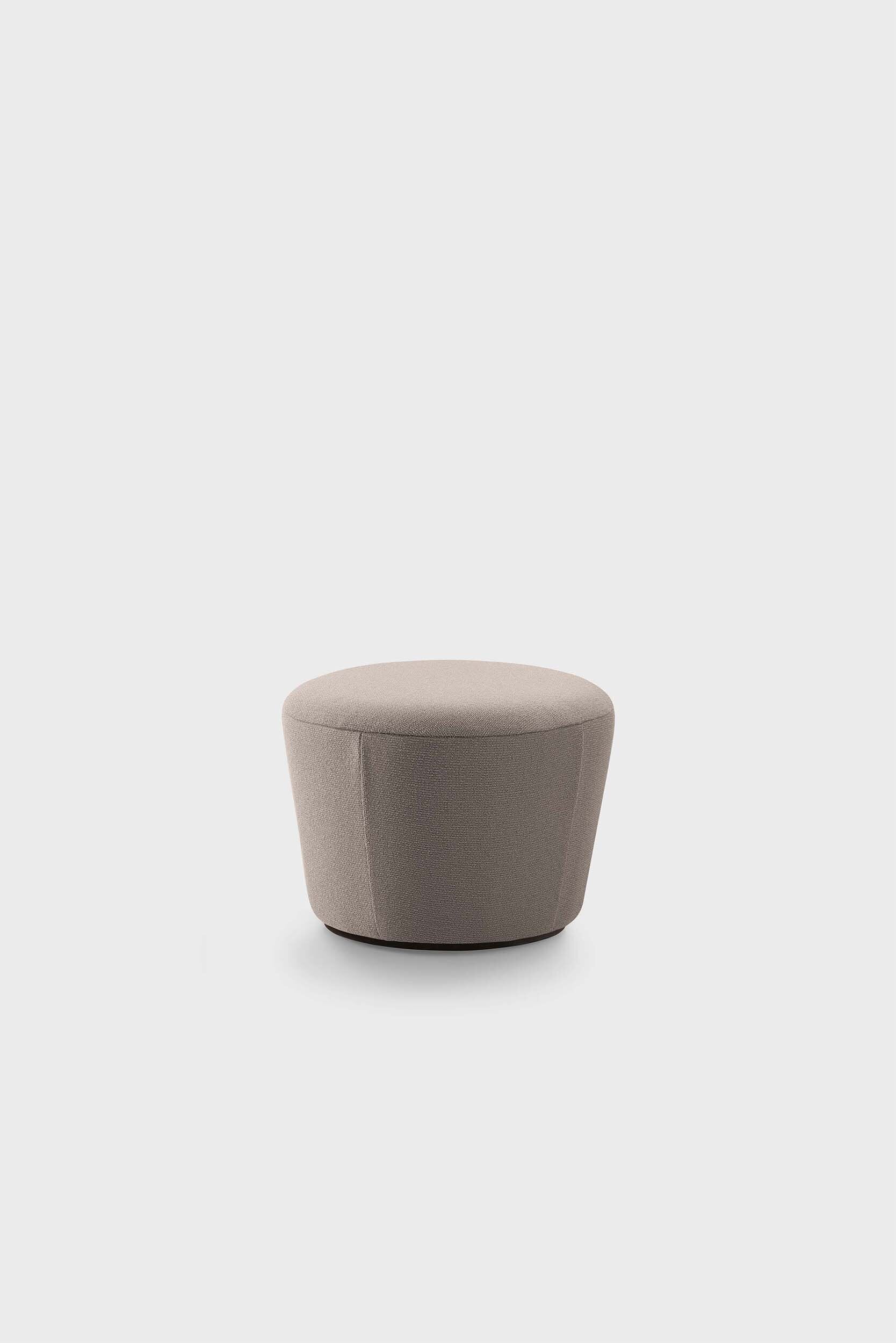 Naïve Pouf featuring a cupcake silhouette in soft velour, perfect for stylish seating in any room.