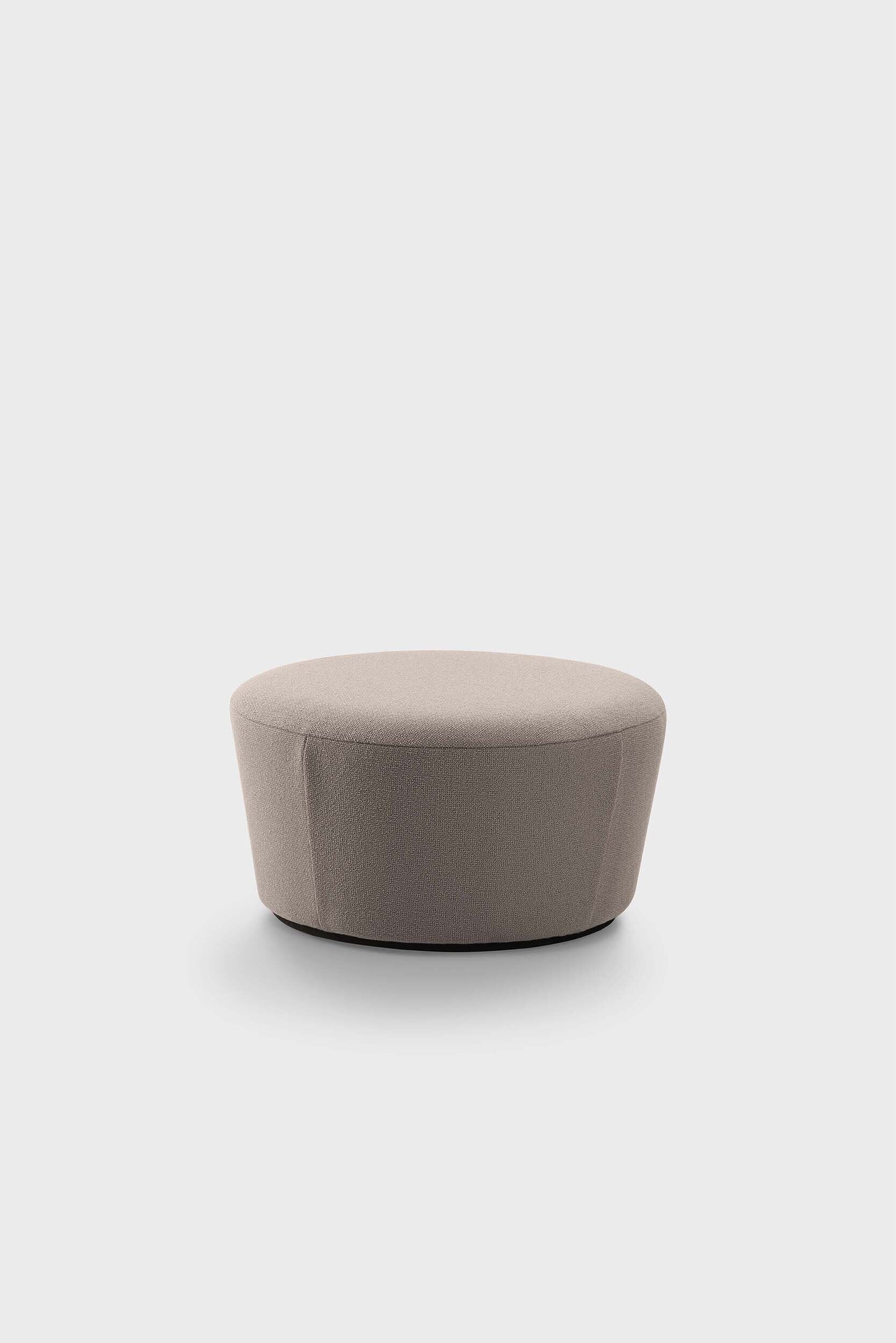 Naïve Pouf featuring a cupcake silhouette in soft velour, perfect for stylish seating in any room.