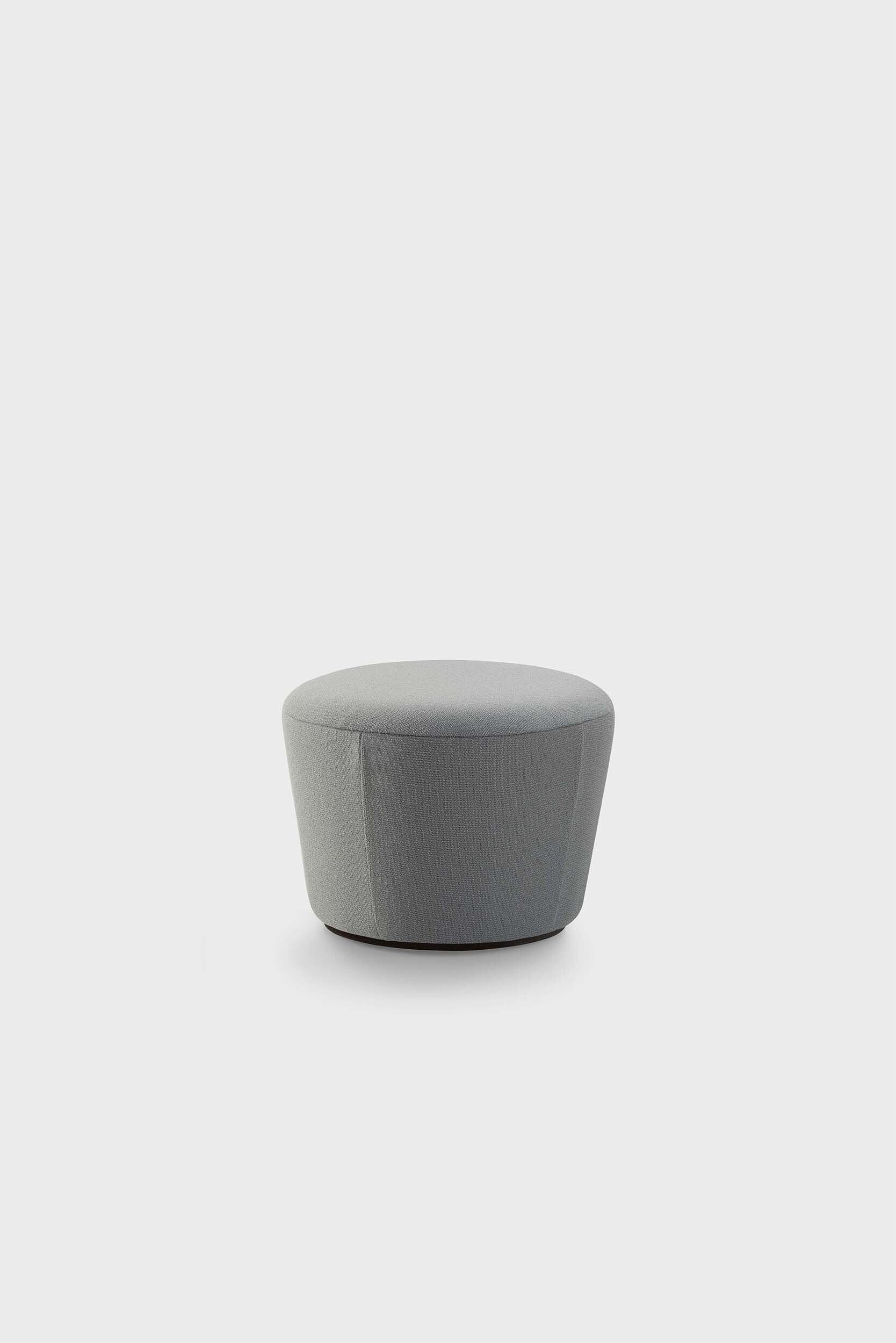 Naïve Pouf featuring a cupcake silhouette in soft velour, perfect for stylish seating in any room.