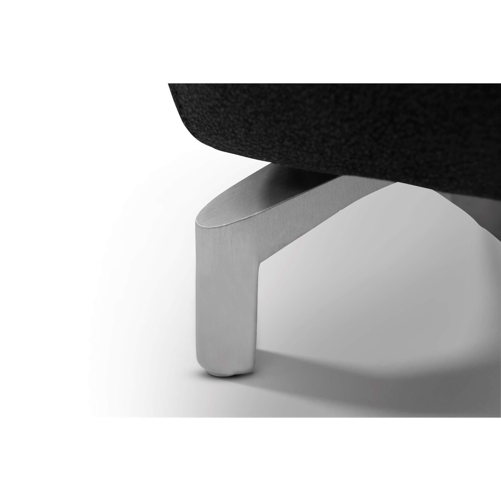 Selesta Black Fabric 2-Seater Sofa with electric relaxation and USB ports, showcasing its elegant design and plush seating.