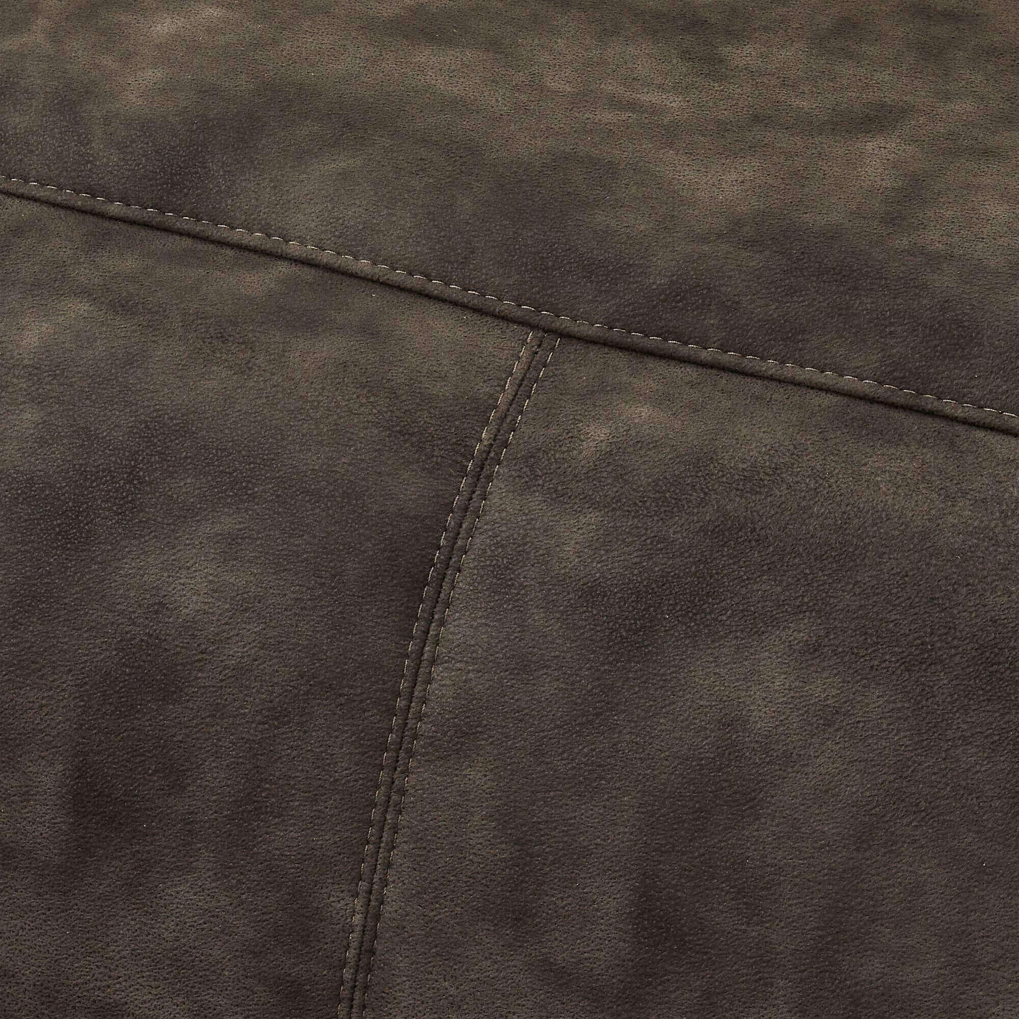 Reclining L-Shape Sofa Alexa Brown with premium leather upholstery and USB ports on armrests, showcasing its elegant design.