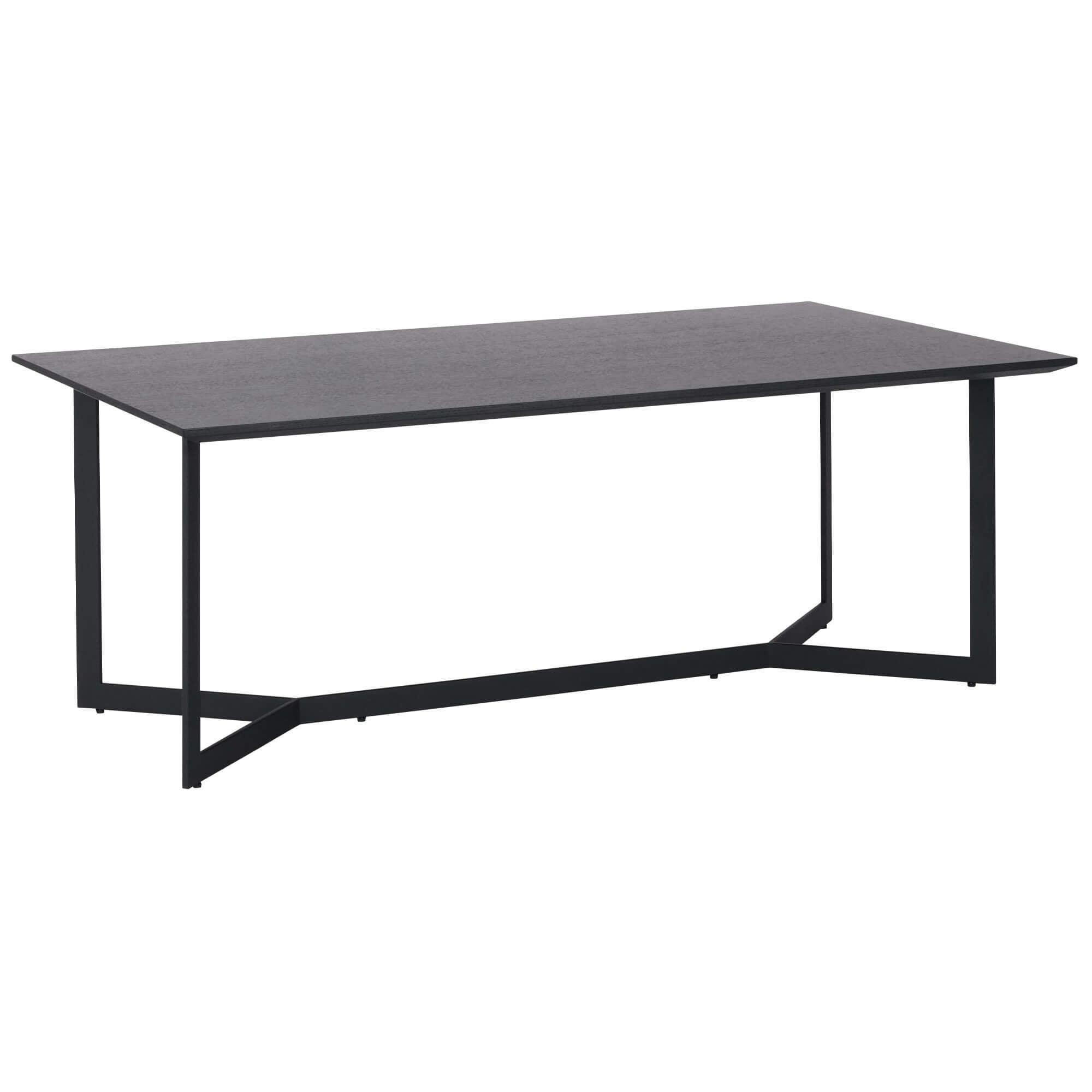Rectangular Black Oak Coffee Table 140x80 cm Tokyo with sleek design and spacious surface, perfect for modern interiors.