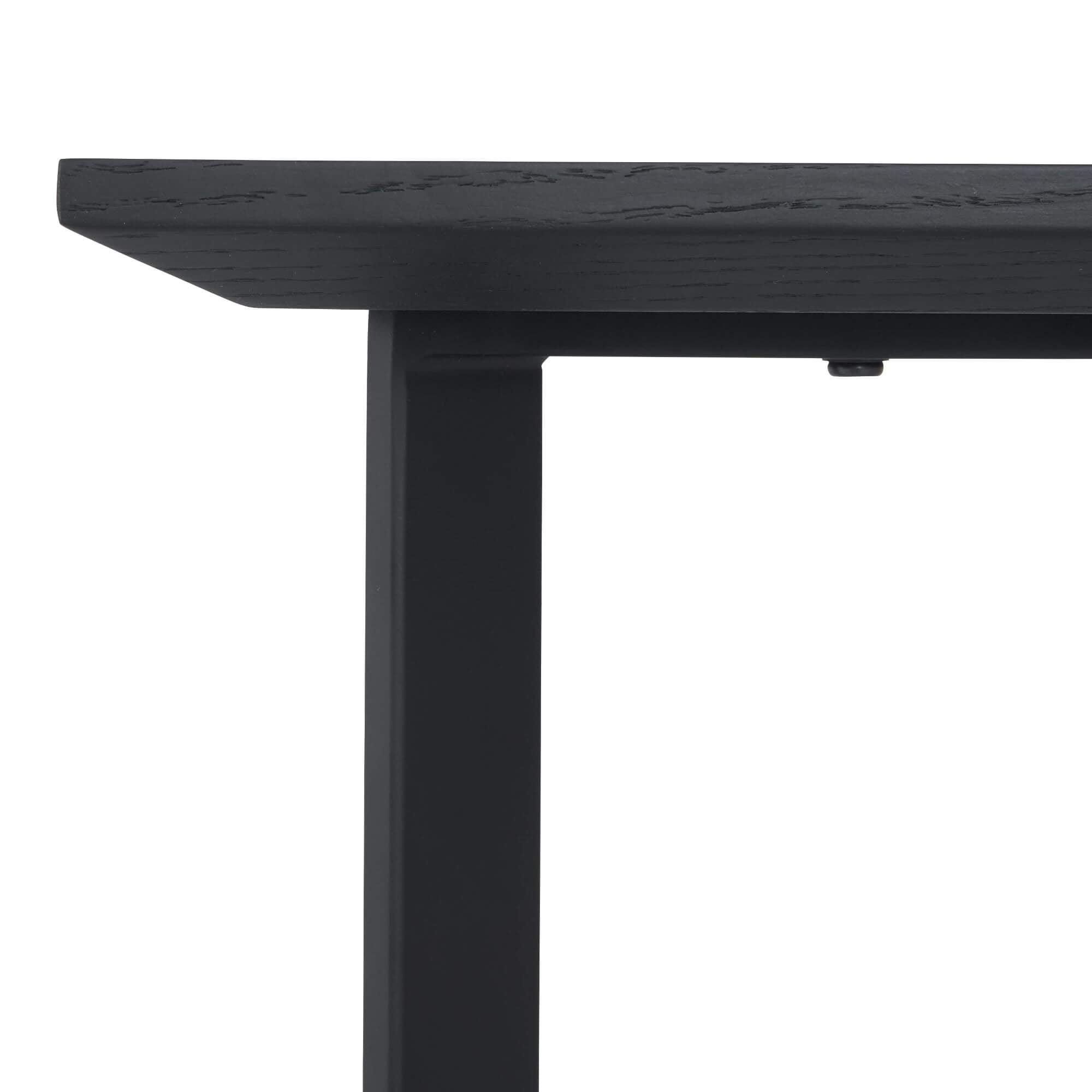 Rectangular Black Oak Coffee Table 140x80 cm Tokyo with sleek design and spacious surface, perfect for modern interiors.