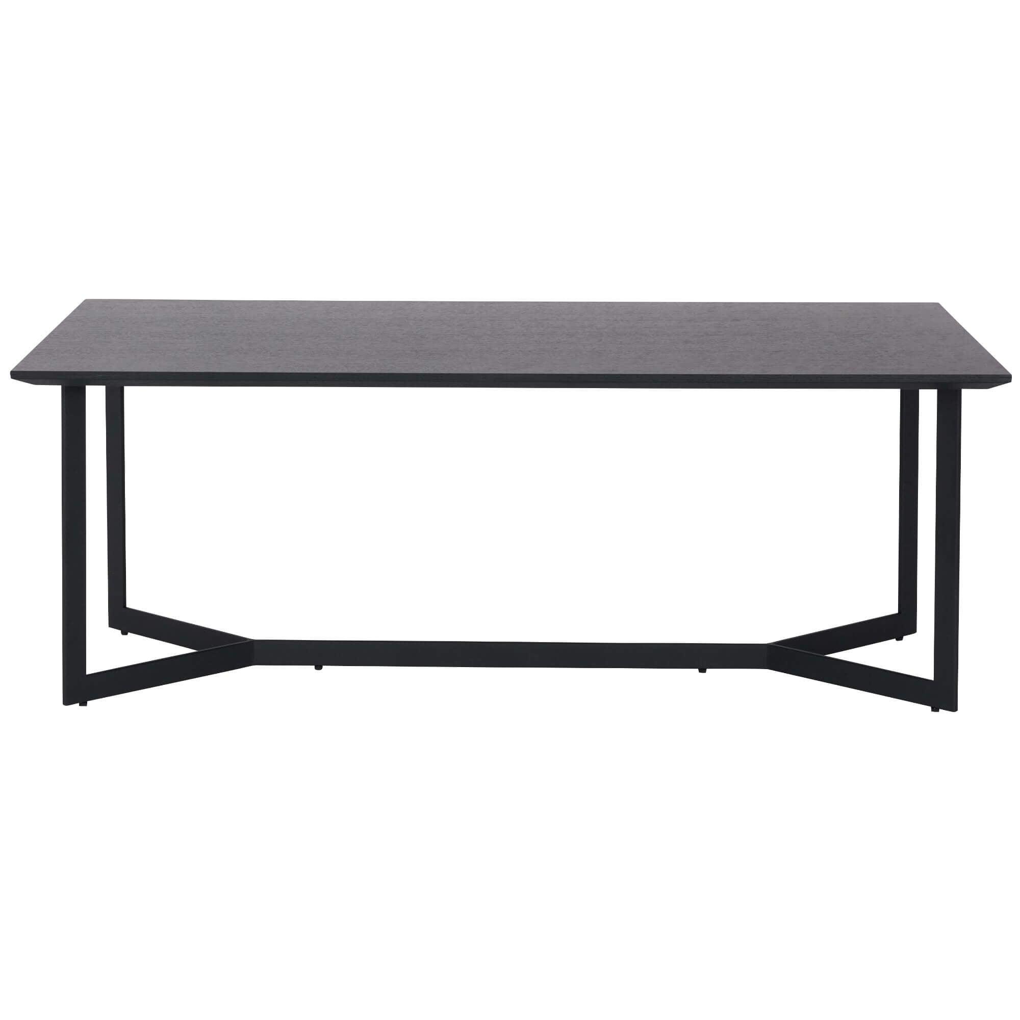 Rectangular Black Oak Coffee Table 140x80 cm Tokyo with sleek design and spacious surface, perfect for modern interiors.