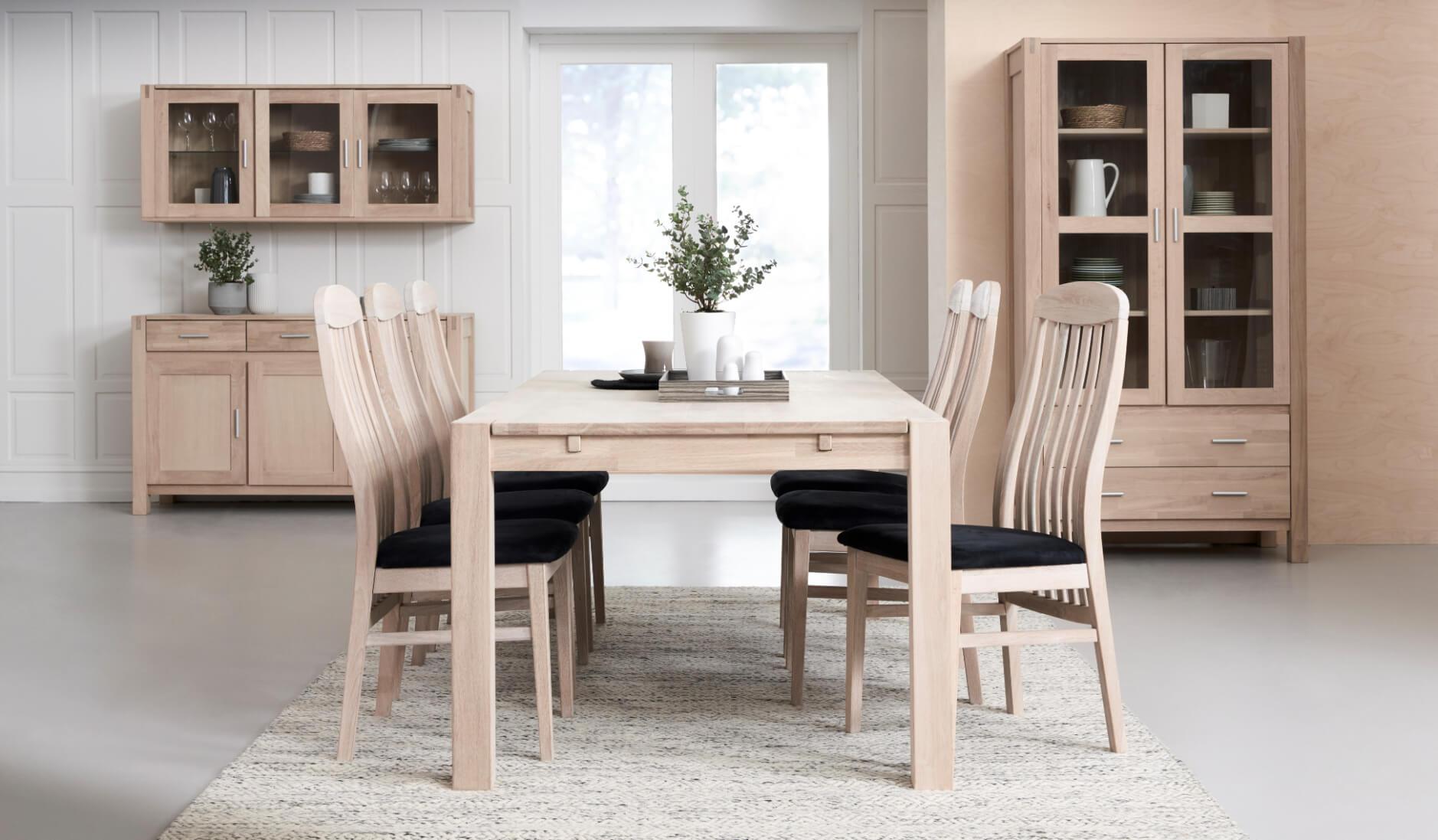 Texas Rectangular Solid Oak Coffee Table 140x80 cm with clean lines and natural wood finish.