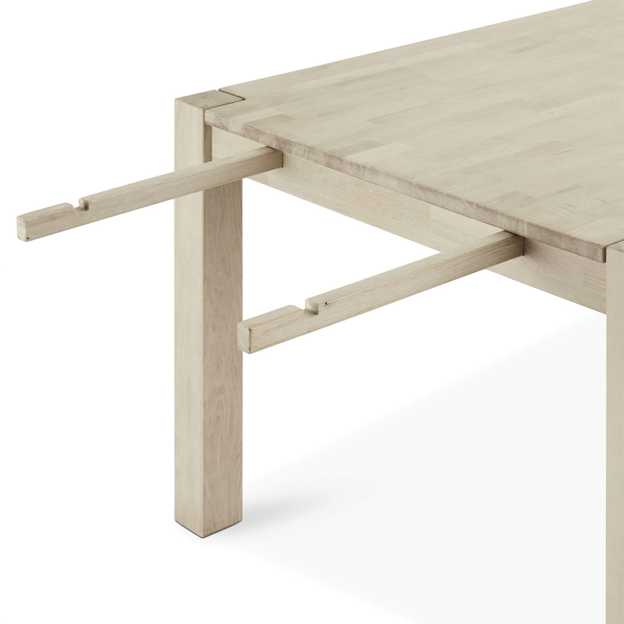 Texas Rectangular Solid Oak Dining Table with clean lines and natural wood finish, perfect for family gatherings.