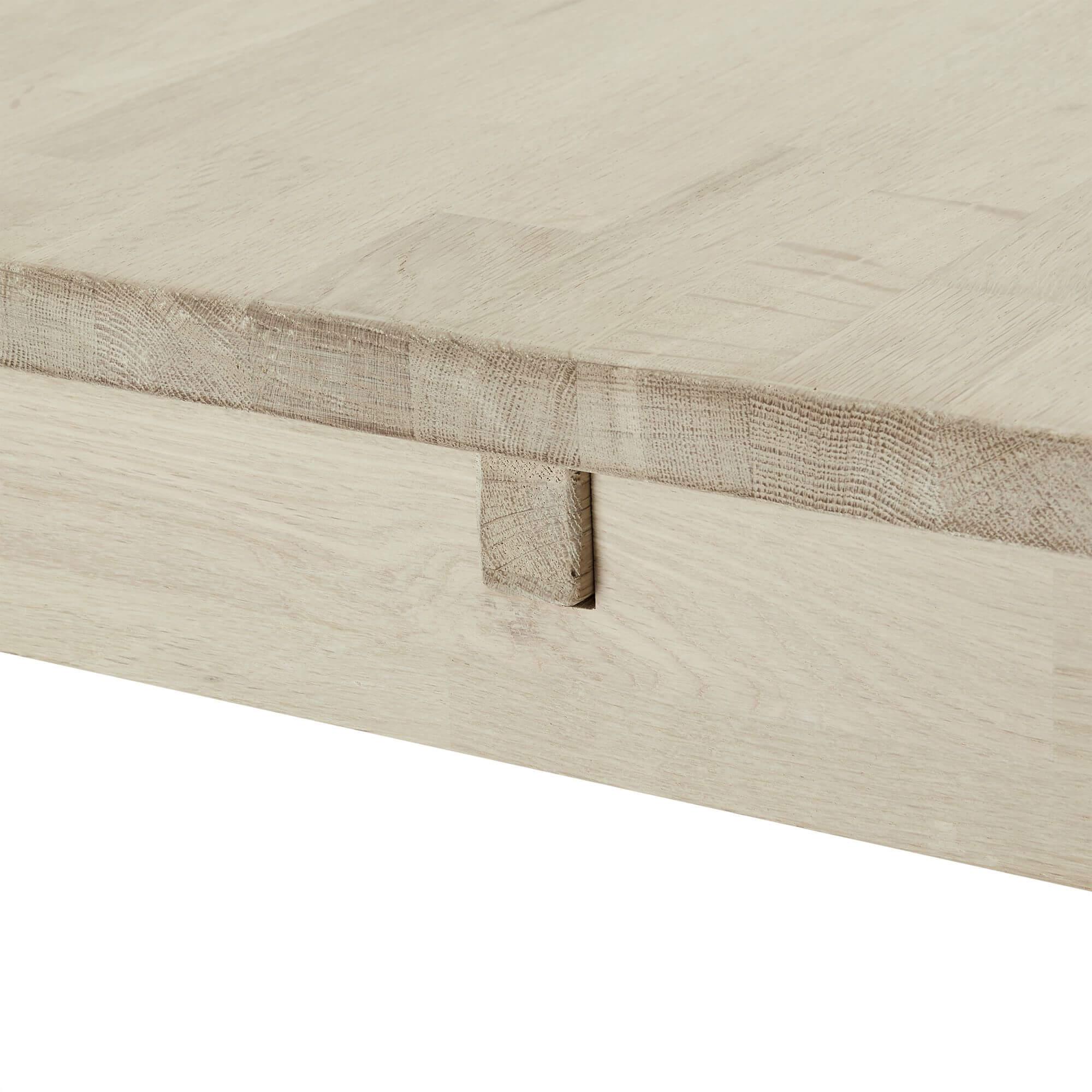 Texas Rectangular Solid Oak Dining Table with clean lines and natural wood finish, perfect for family gatherings.