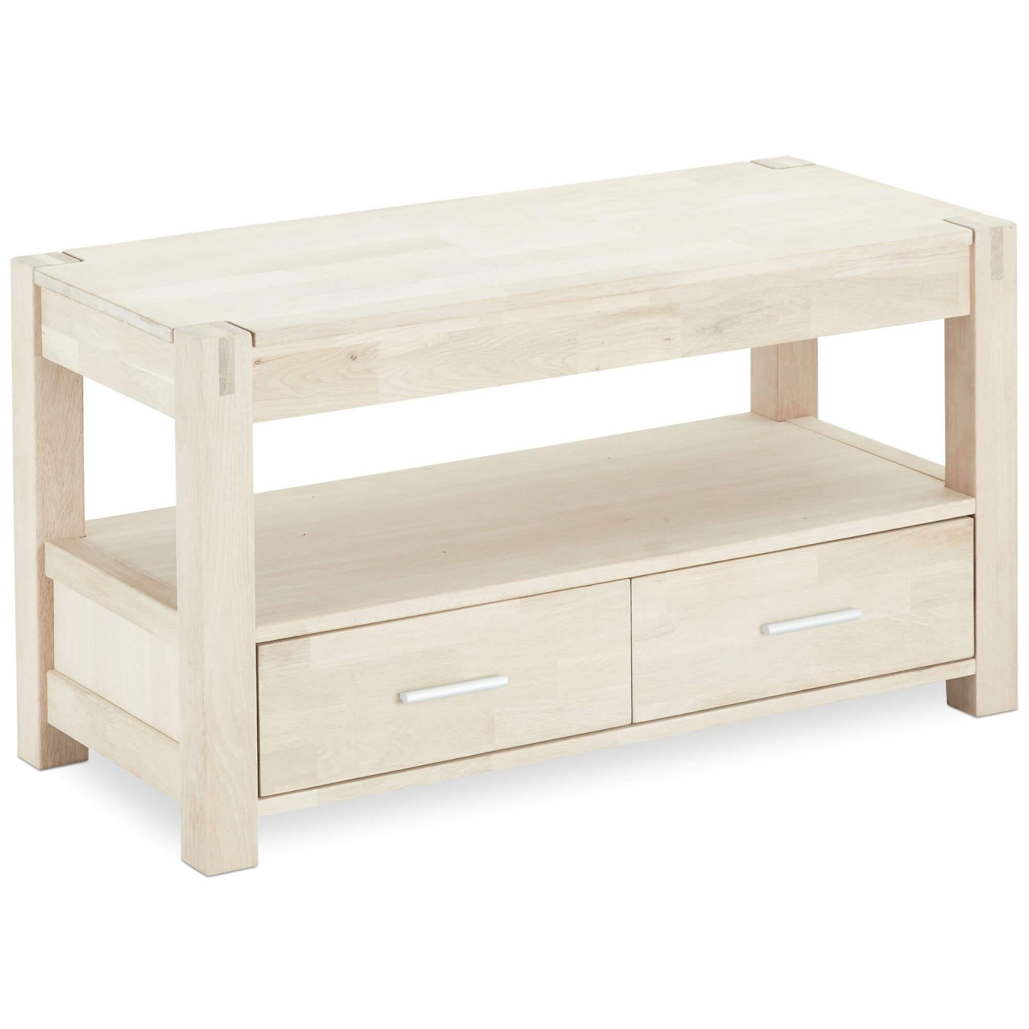 Texas Solid Oak TV Table showcasing clean lines and natural wood grain, perfect for modern living rooms.