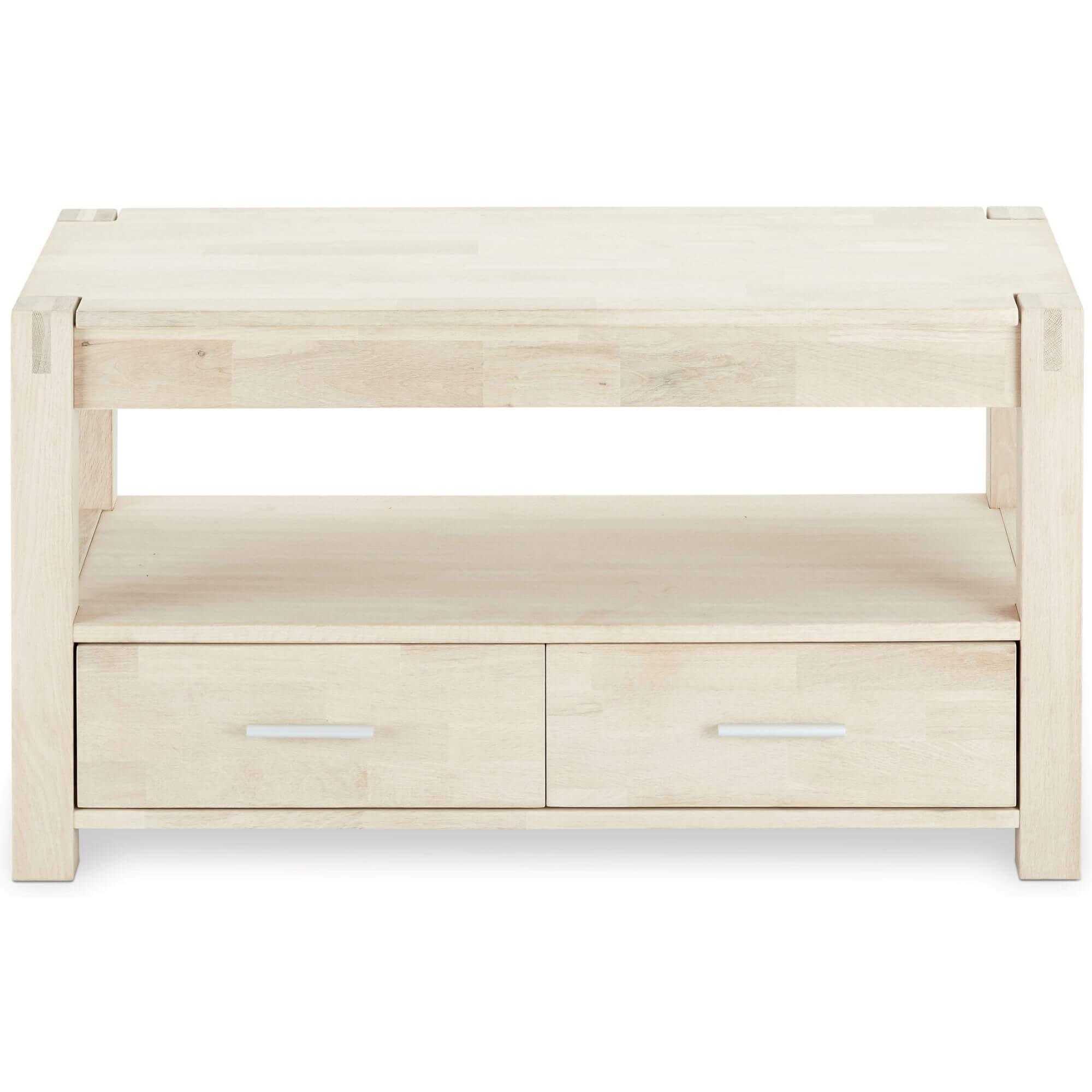 Texas Solid Oak TV Table showcasing clean lines and natural wood grain, perfect for modern living rooms.